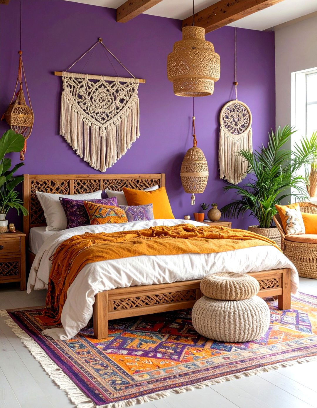 Mauve Purple Bohemian Bedroom - 24 Pastel Bedroom Ideas