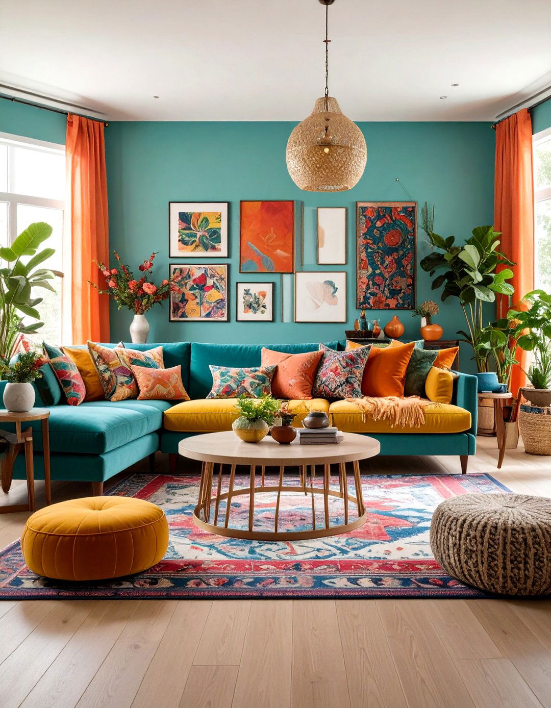 Maximalist Collector Living Room with Bold Patterns - 24 Small Living Room Ideas