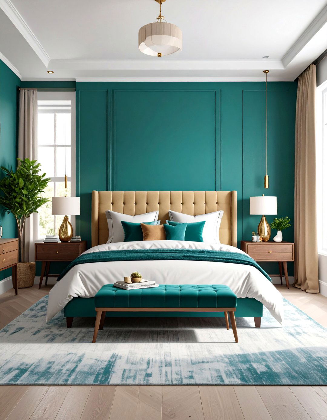 Maximalist Color Blocking Bedroom - 24 Eclectic Bedroom Ideas