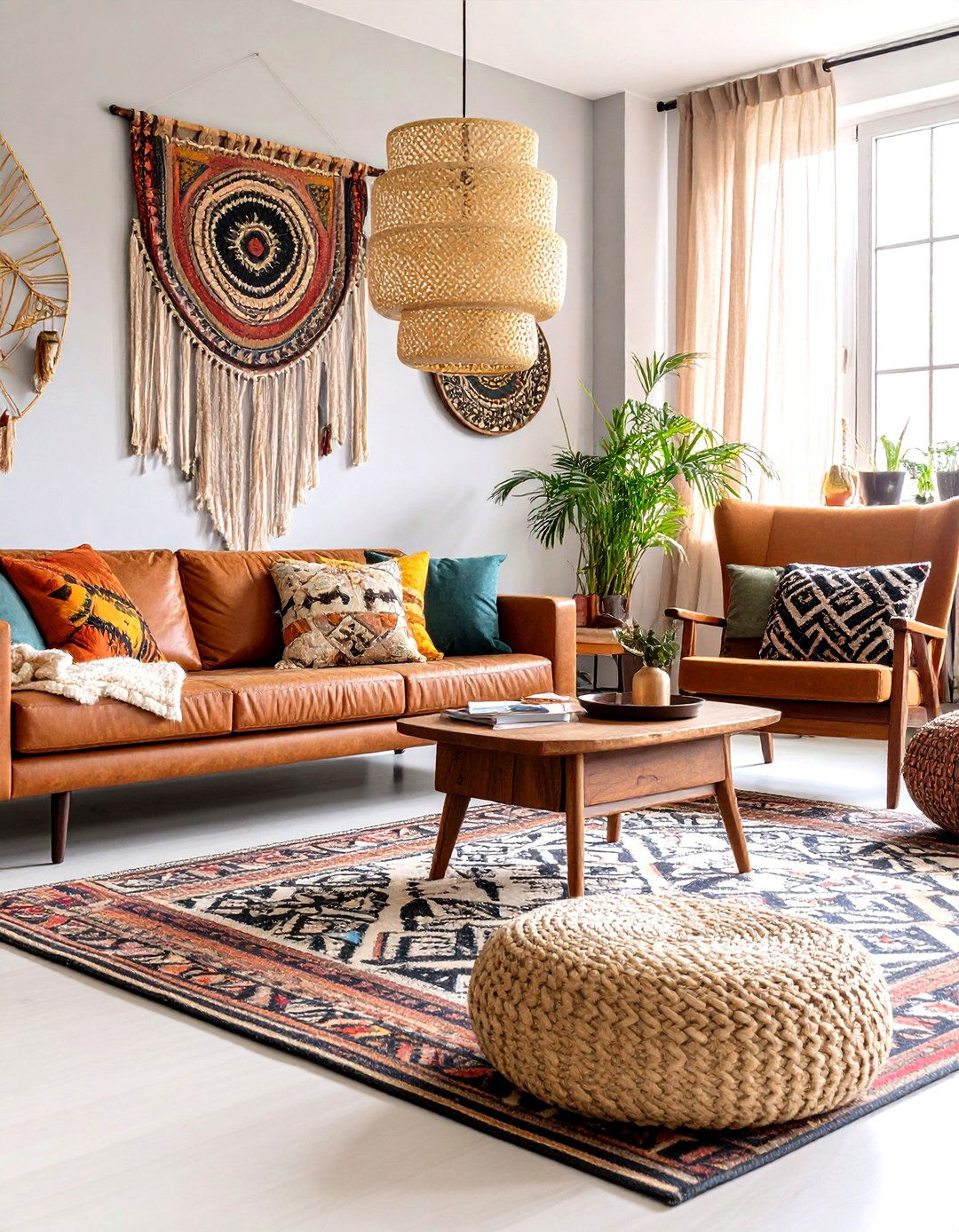 Maximalist Eclectic Black Patterns and Brown Vintage Mix - 24 Black and Brown Living Room Ideas