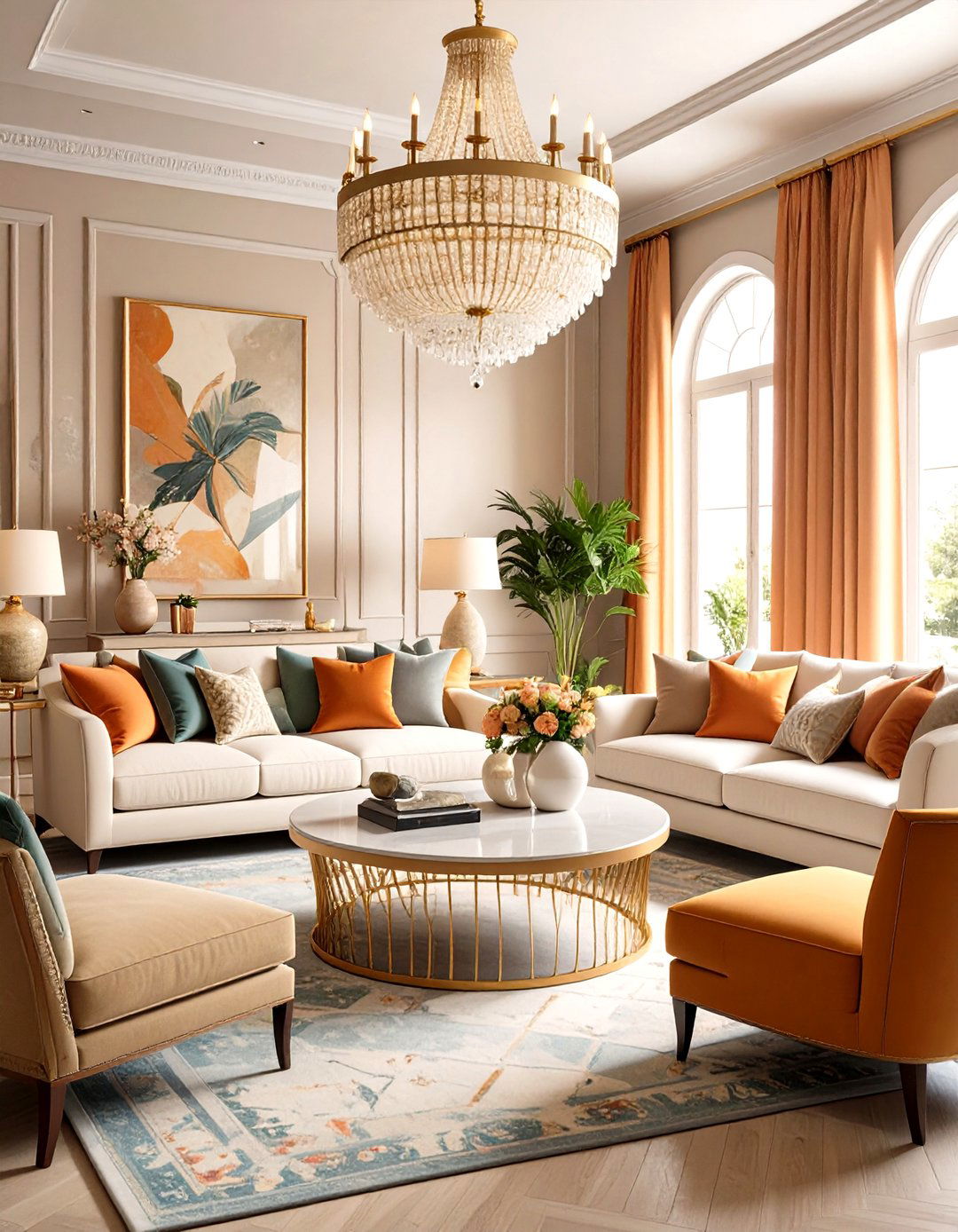 Maximalist Grey and Cream Living Room Design - 24 Grey and Cream Living Room Ideas