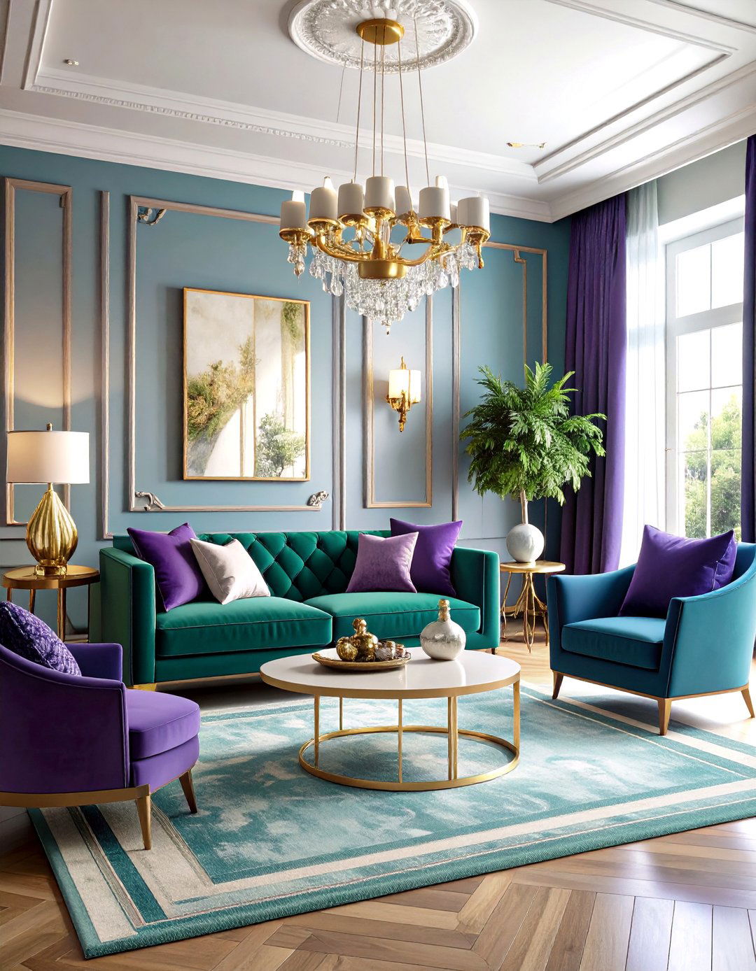 Maximalist Jewel Tone Sanctuary - 24 Aesthetic Living Room Ideas