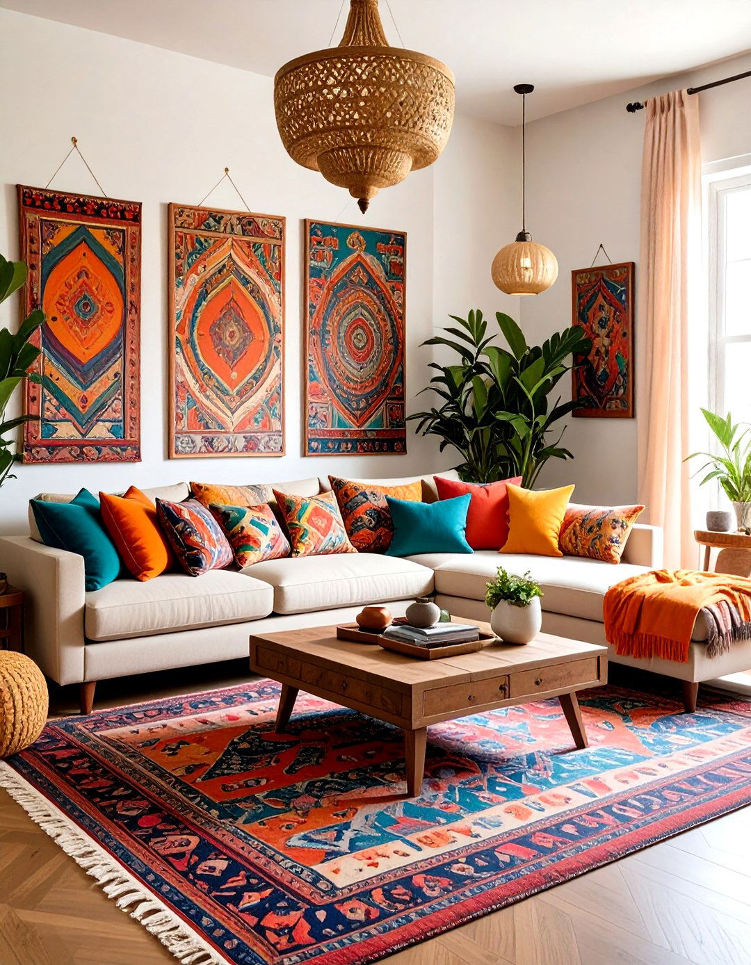 Maximalist Living Room with Pattern Mixing - 24 Modern Living Room Ideas