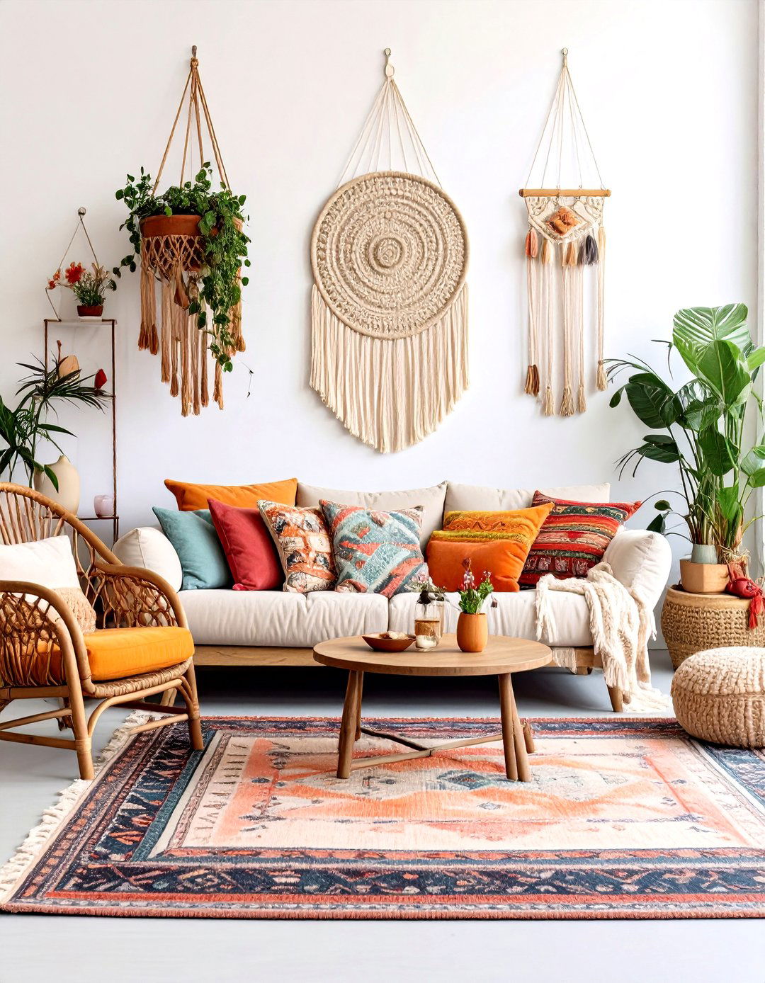 Maximalist Pastel Boho Living Room - 24 Pastel Living Room Ideas