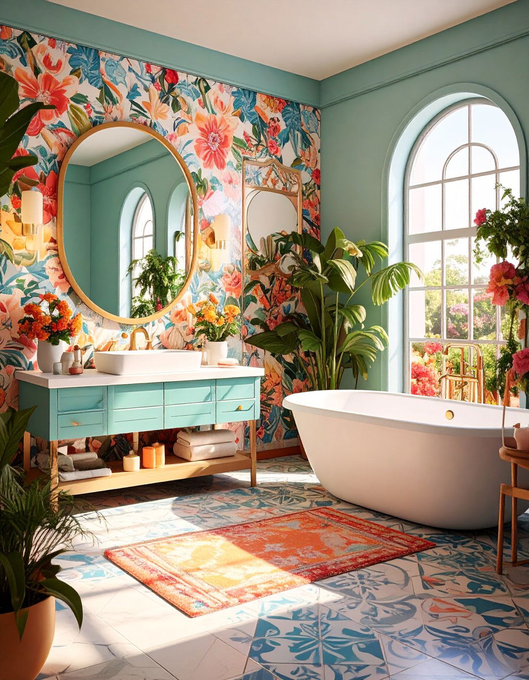 Maximalist Pattern Paradise - 24 Quirky Bathroom Ideas