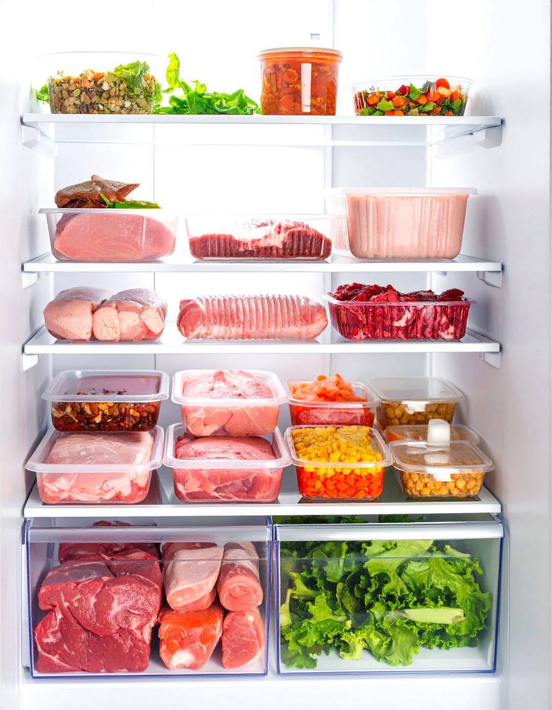 Meat and Deli Storage Zone - 24 Fridge Organization Ideas