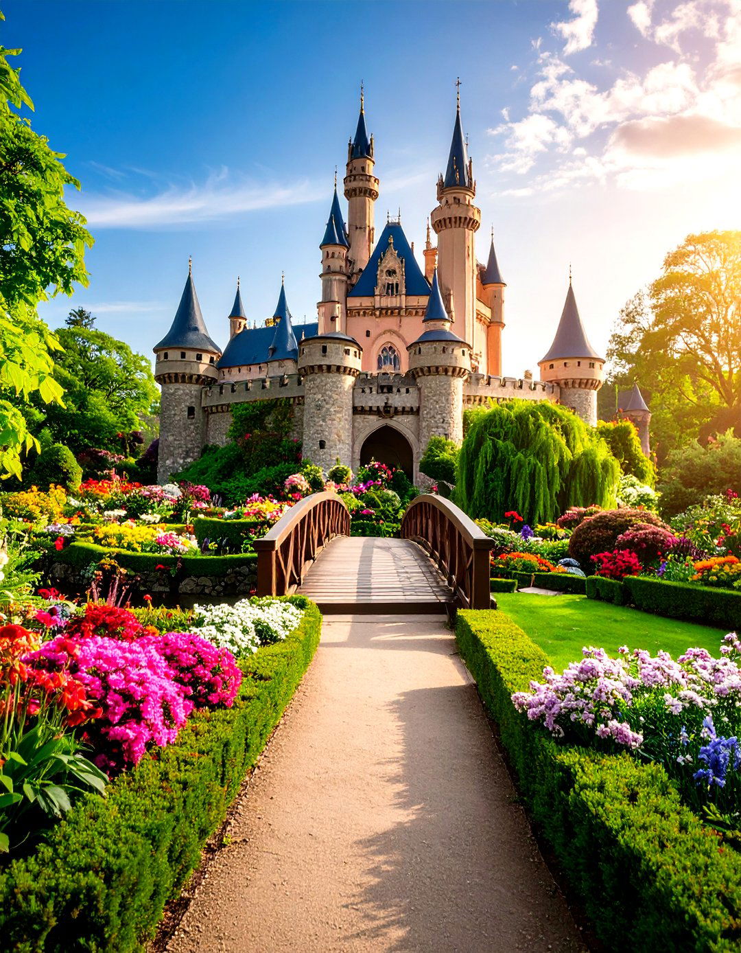 Medieval Castle Fairy Kingdom with Tower Gardens - 24 Large Fairy Garden Ideas