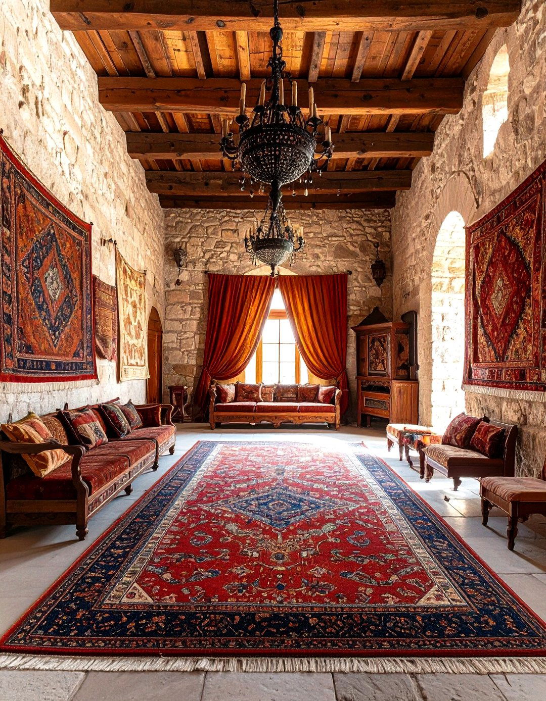 Medieval Castle Tapestry Living Room - 24 Royal Living Room Design Ideas