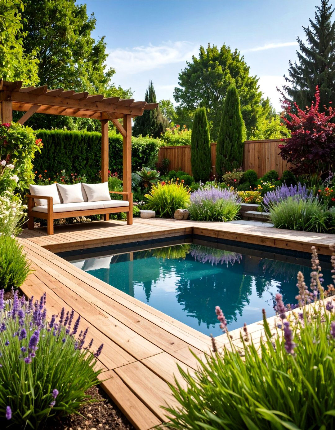 Meditation Garden with Reflective Pool - 24 Garden Sleeper Ideas