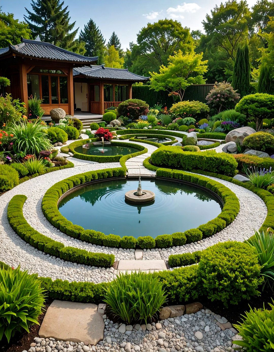 Meditation Labyrinth Pond Center - 24 Pond Landscaping Ideas
