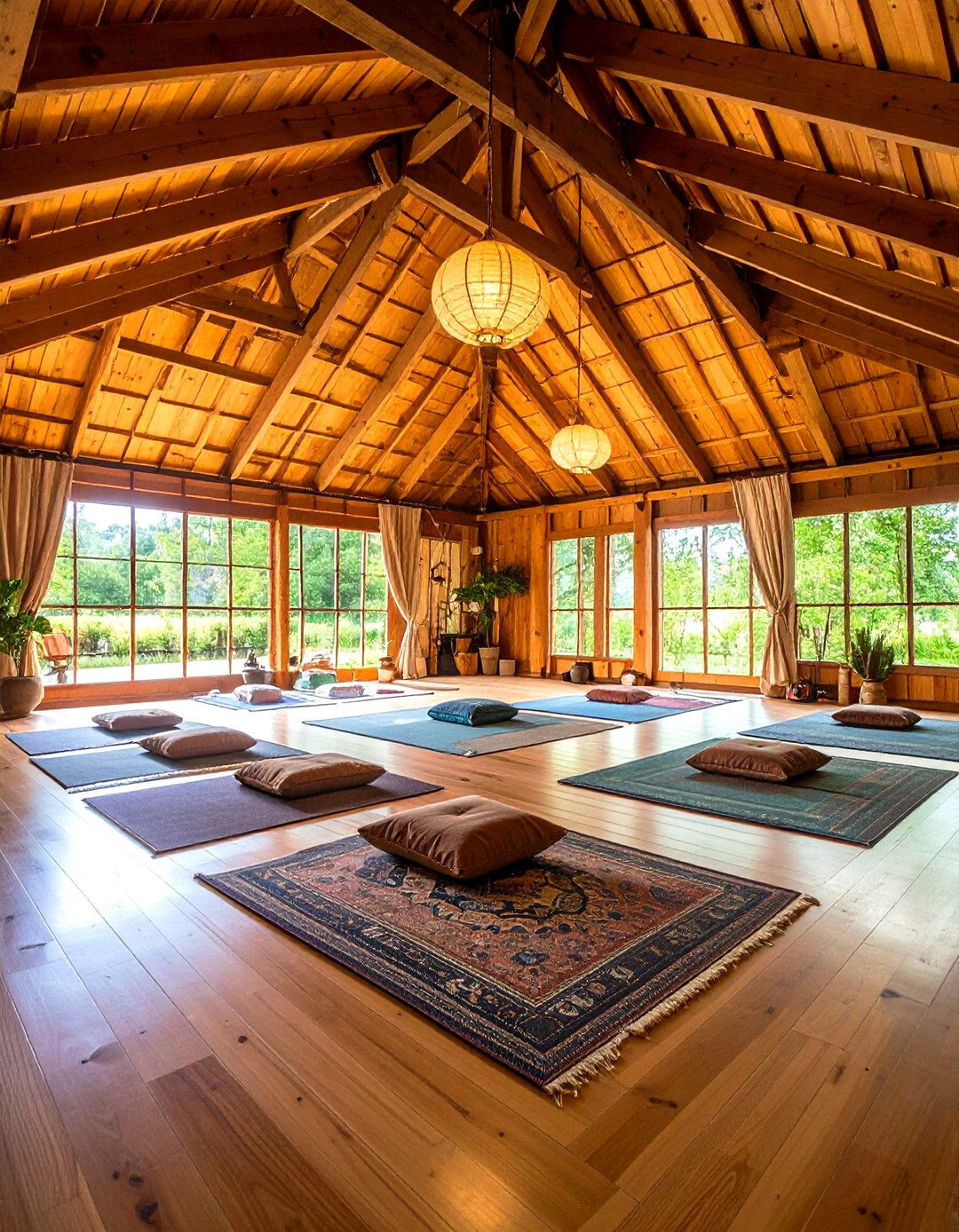 Meditation Yoga Pole Barn Room - 24 Pole Barn Interior Ideas