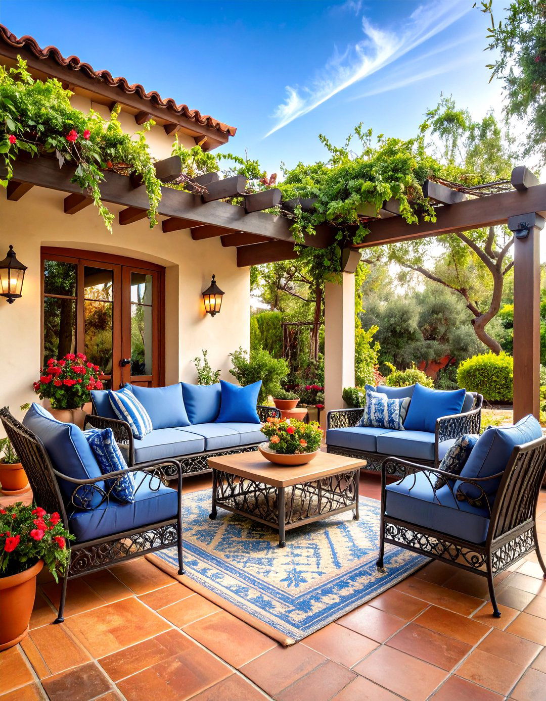 Mediterranean Back Porch Oasis - 24 Back Porch Ideas