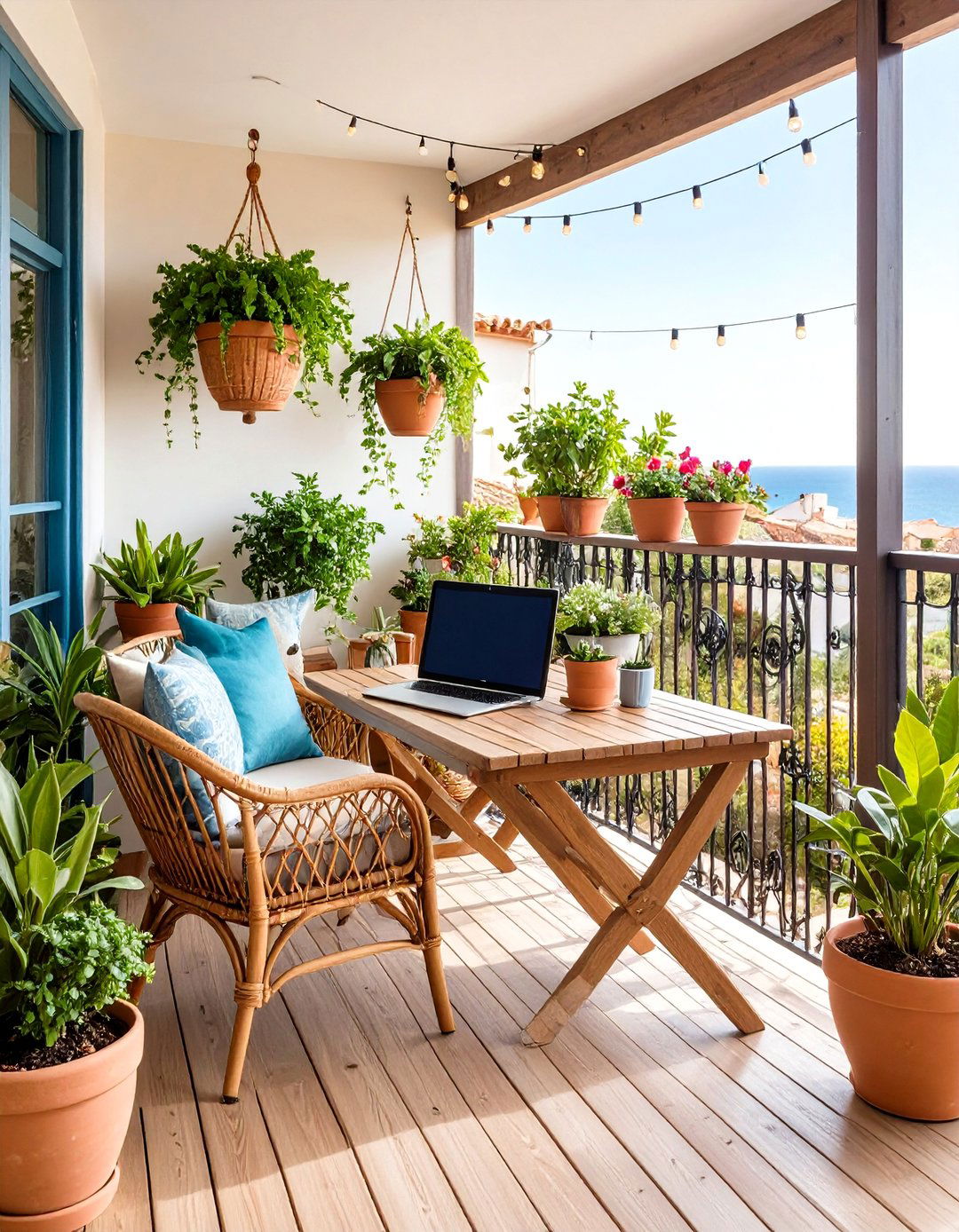 Mediterranean Balcony Study - 24 Balcony Office Ideas