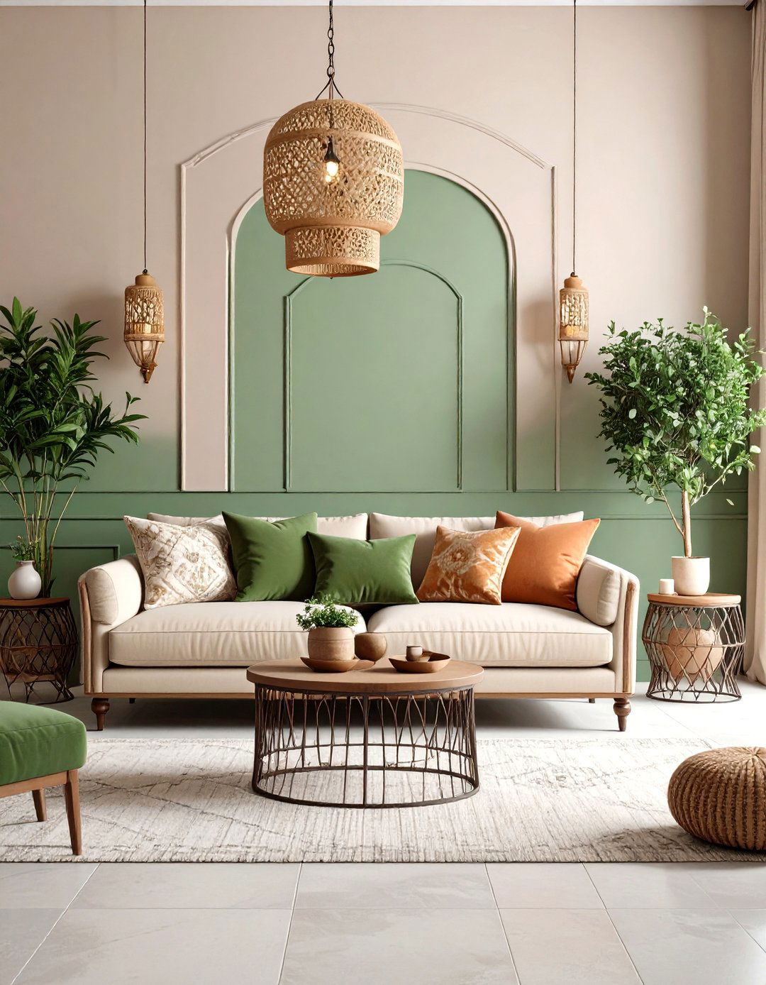 Mediterranean Beige Living Room - 24 Beige Couch Living Room Ideas