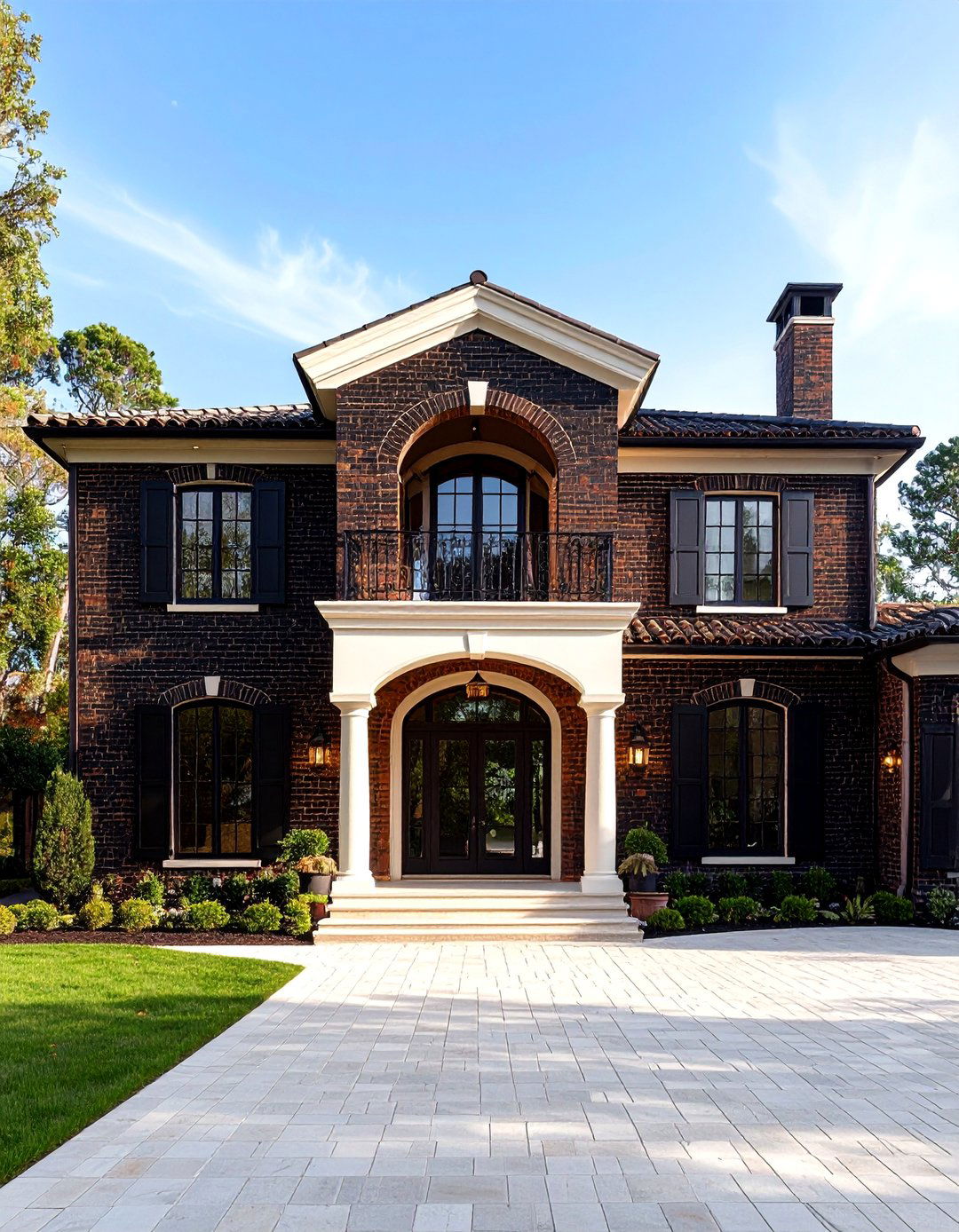 Mediterranean Black Brick Coastal Design - 24 Black Brick House Exteriors
