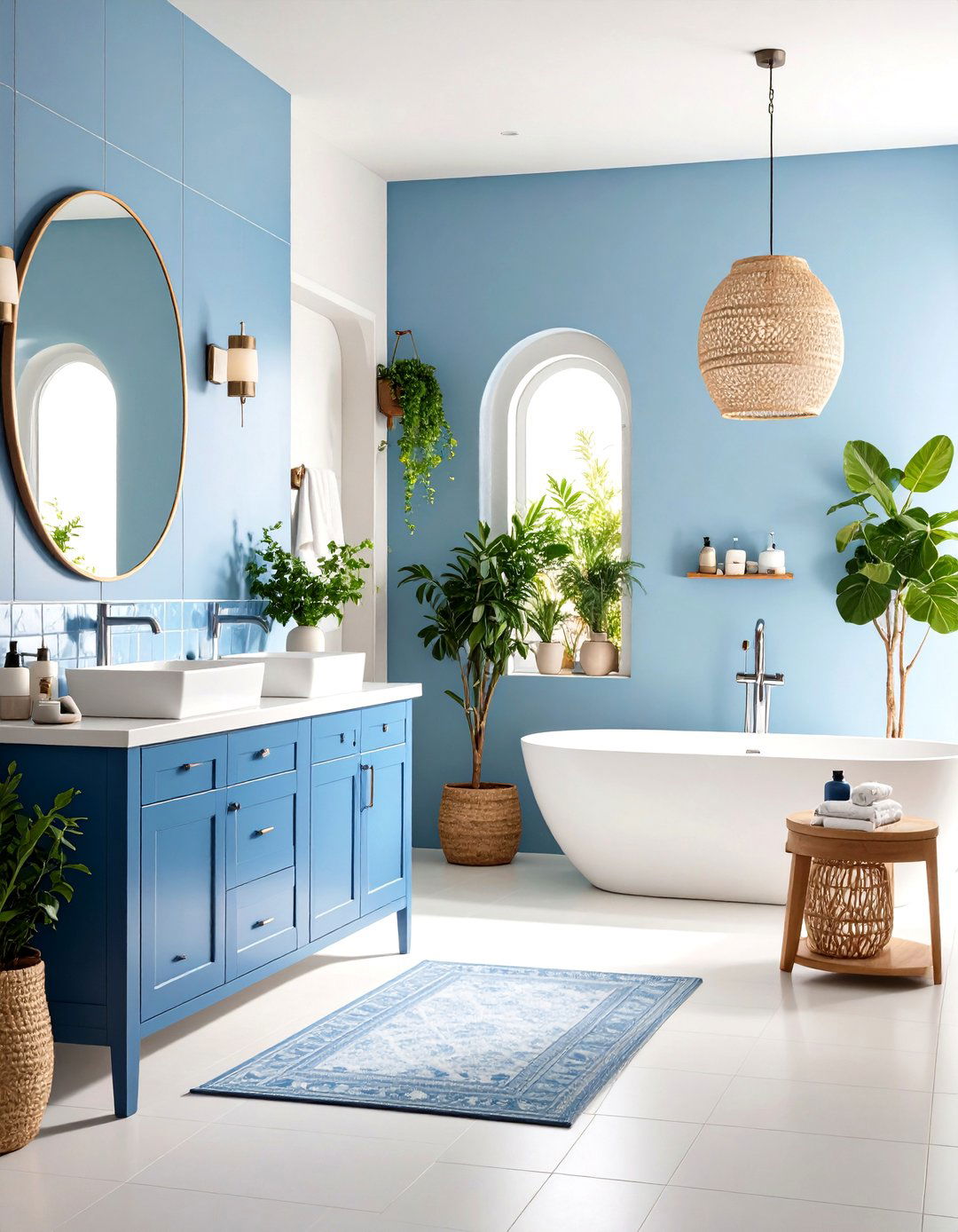 Mediterranean Blue Tile Schemes - 24 Spanish Style Bathroom Ideas