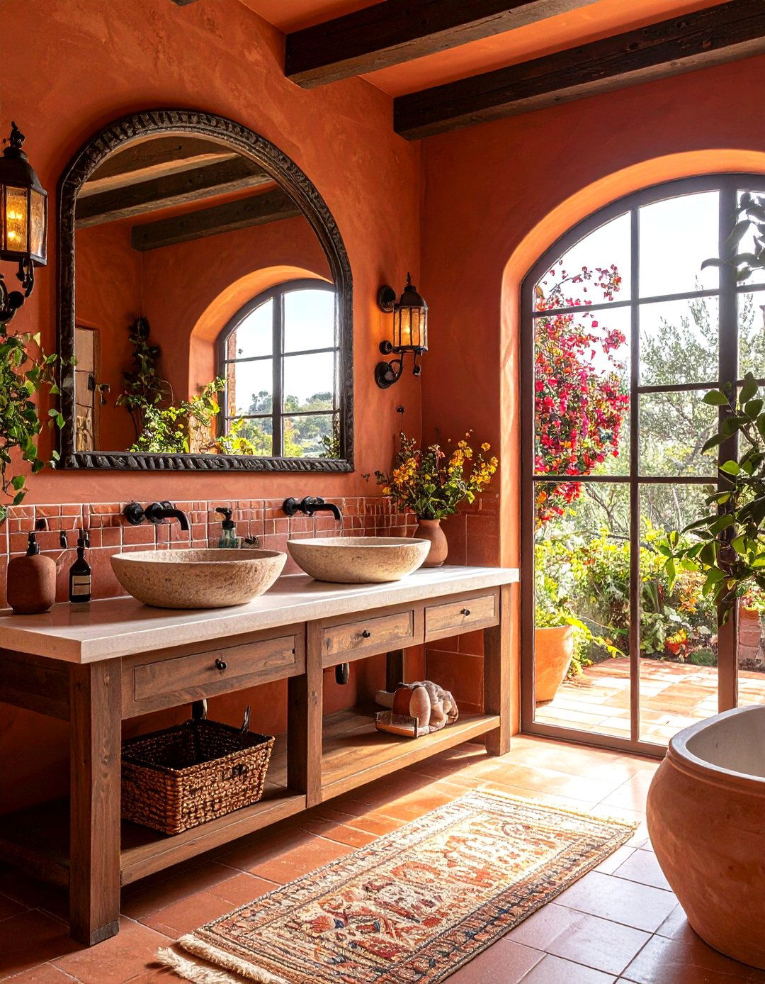 Mediterranean Coastal Bathroom - 24 Aesthetic Bathroom Ideas