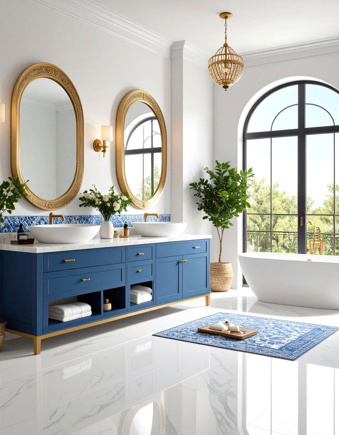 Mediterranean Coastal Luxury - 24 Nautical Bathroom Ideas