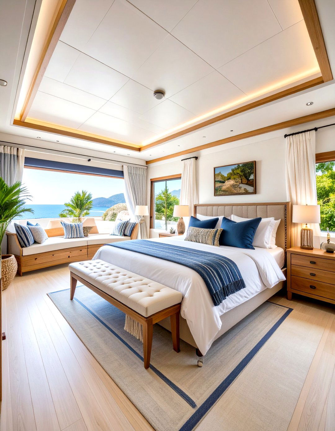 Mediterranean Coastal Villa Bedroom - 24 yacht bedroom ideas