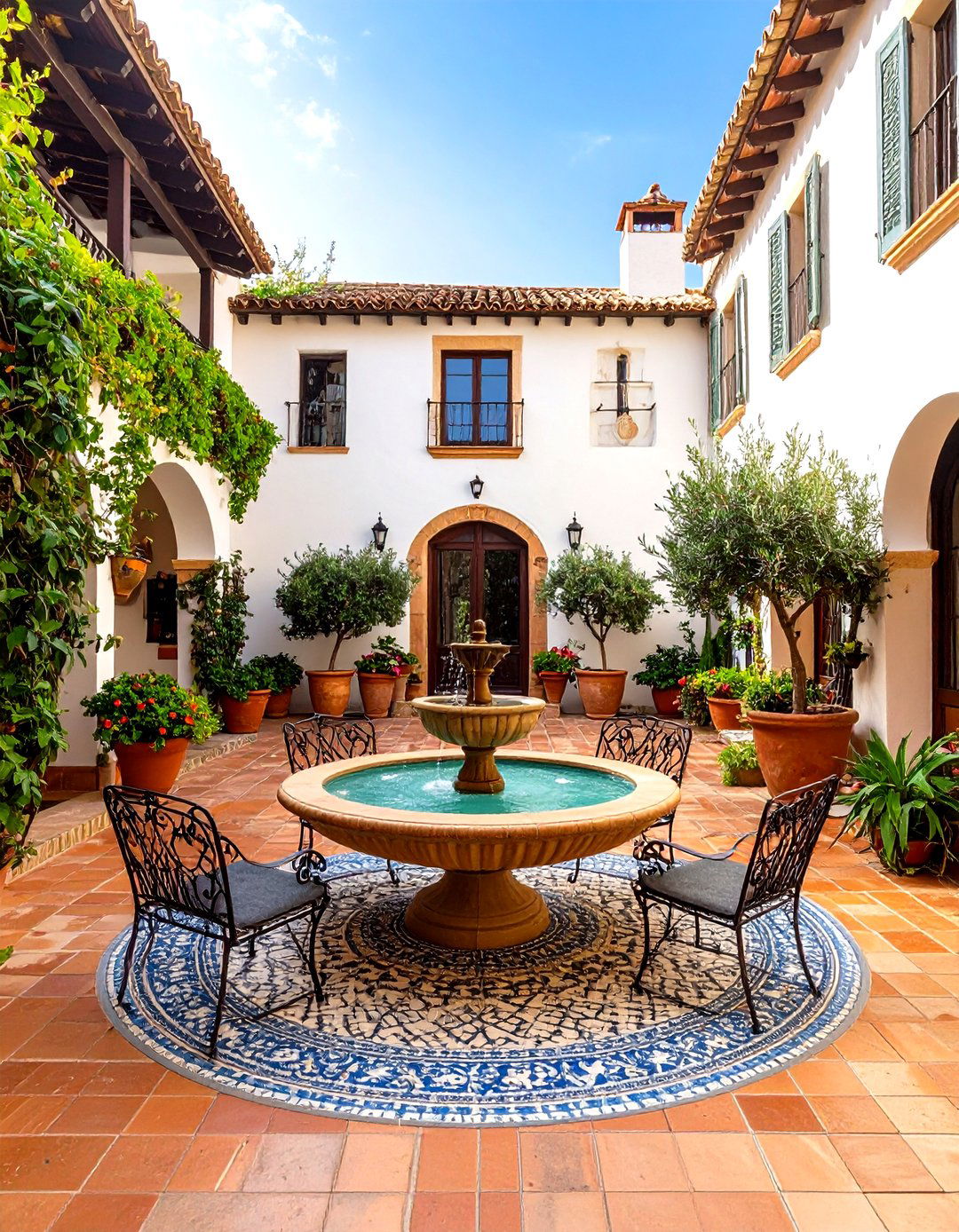 Mediterranean Courtyard Patio Style - 24 townhouse patio ideas