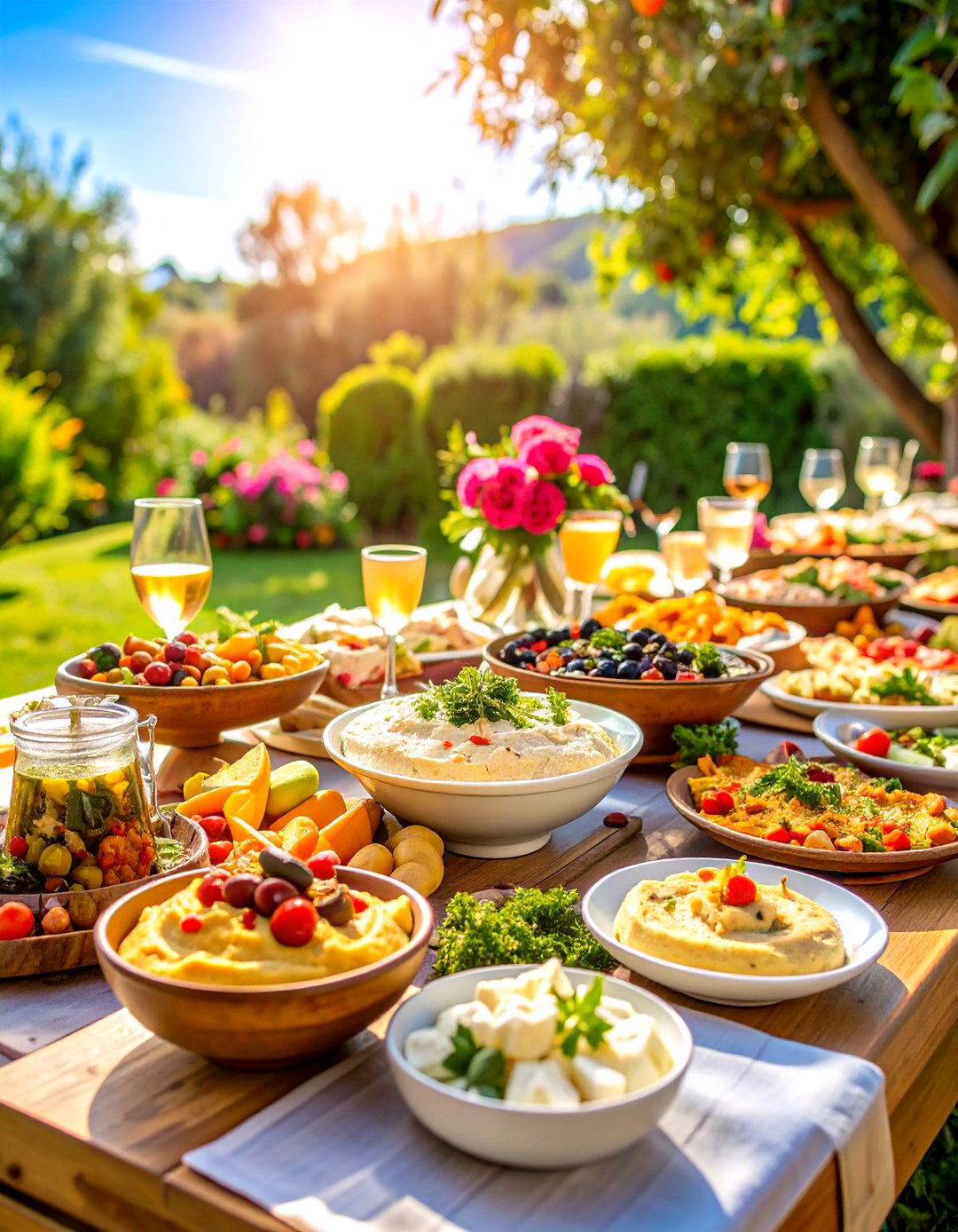 Mediterranean Grazing Table Spread - 24 Wedding Buffet Ideas