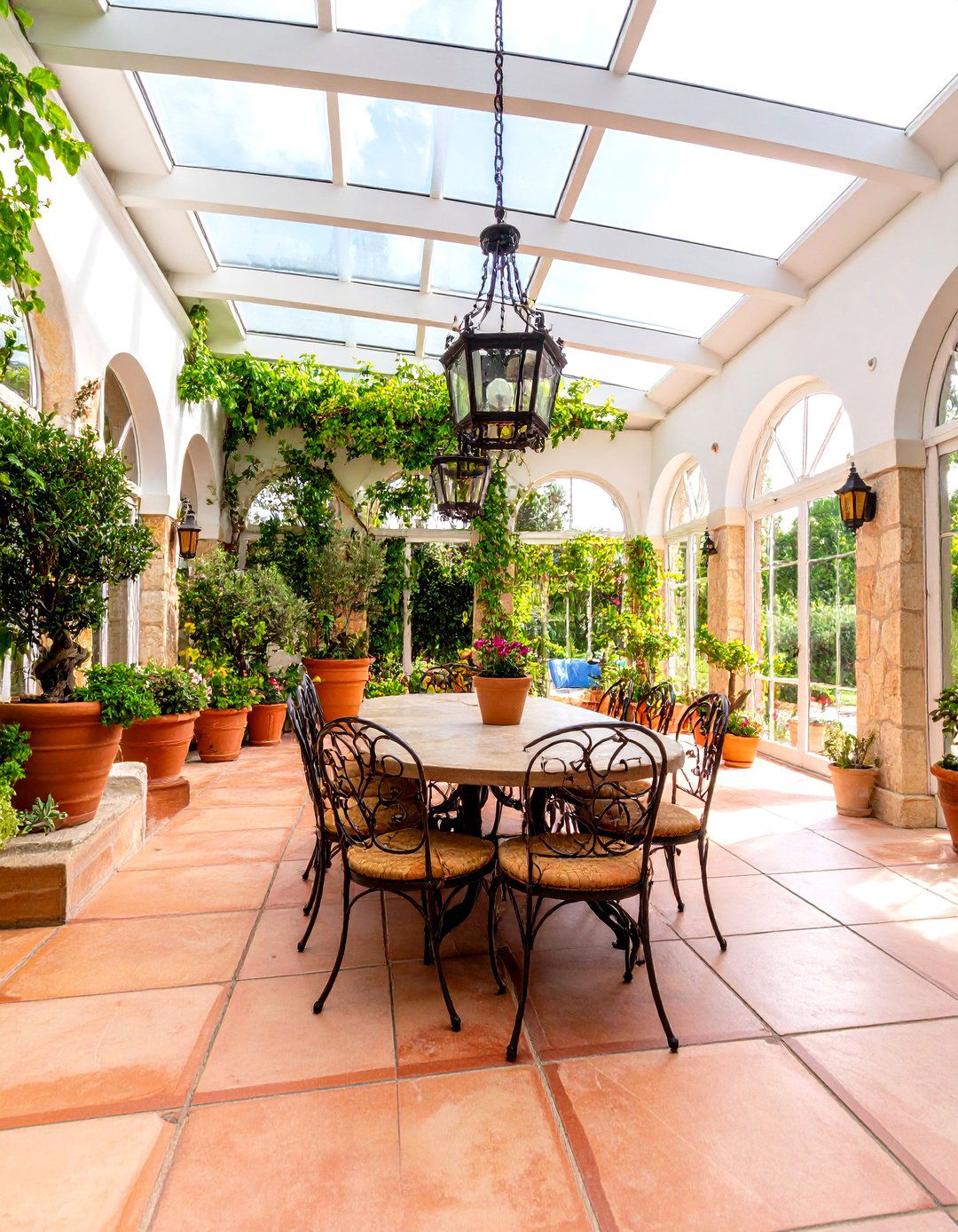Mediterranean Greenhouse Dining Room - 24 Greenhouse Dining Room Ideas