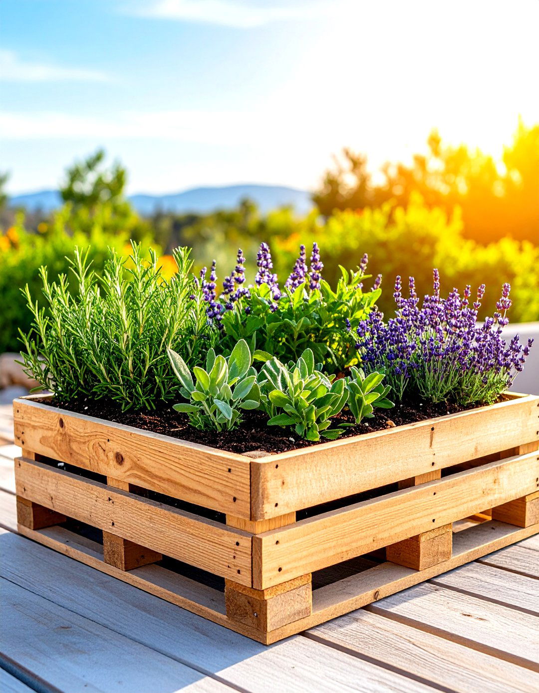 Mediterranean Herb Collection - 24 Vertical Pallet Garden Ideas
