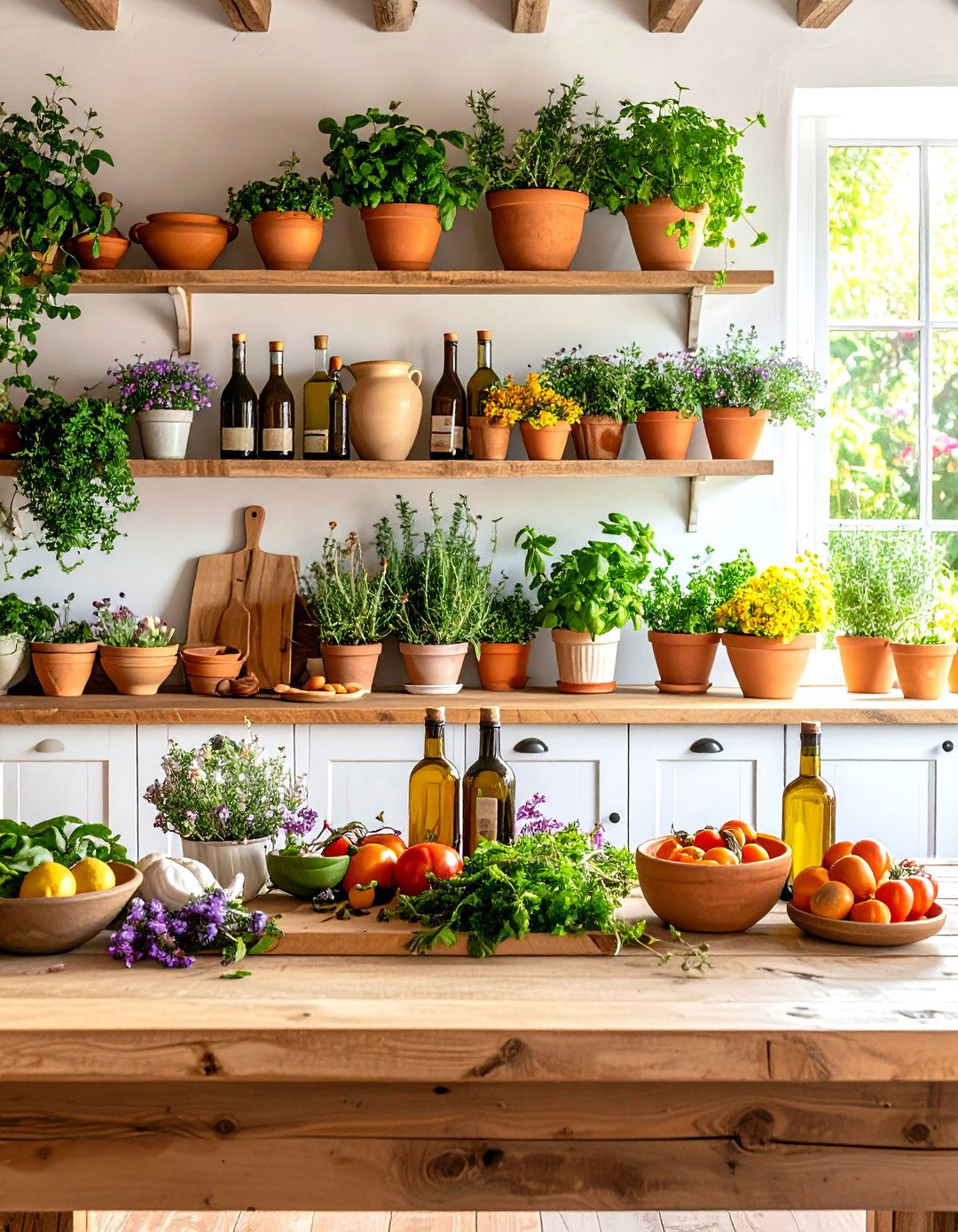 Mediterranean Herb Garden Kitchen - 24 Shelf Decor Ideas