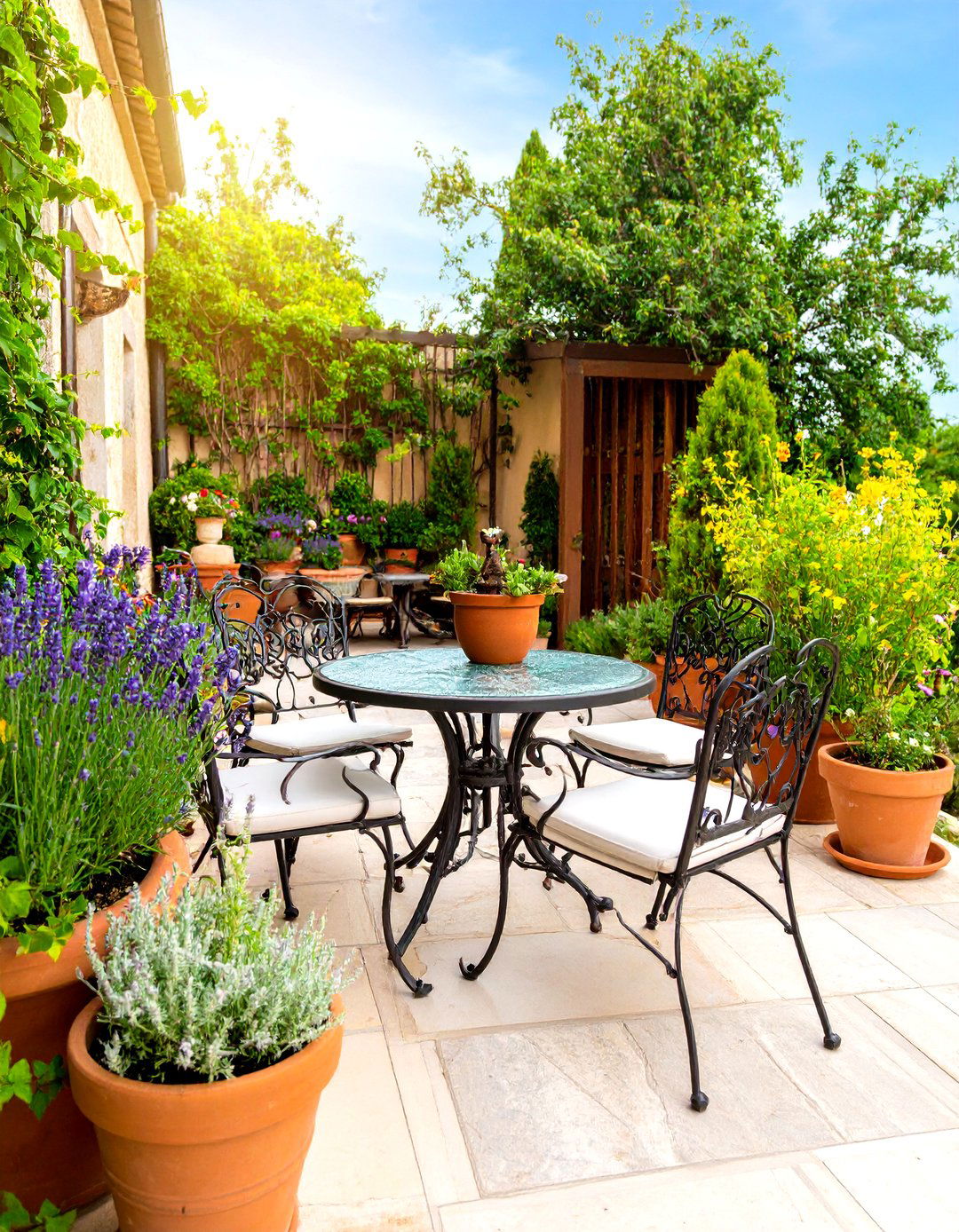 Mediterranean Herb Garden Nook with Terracotta Accents - 24 Garden Nook Ideas