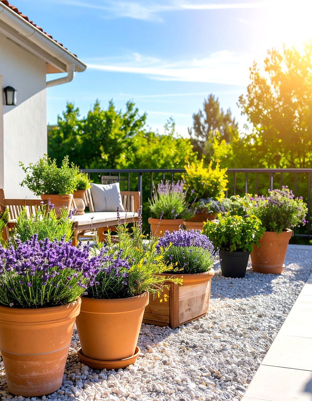 Mediterranean Herb Garden Retreat - 24 Balcony Garden Ideas