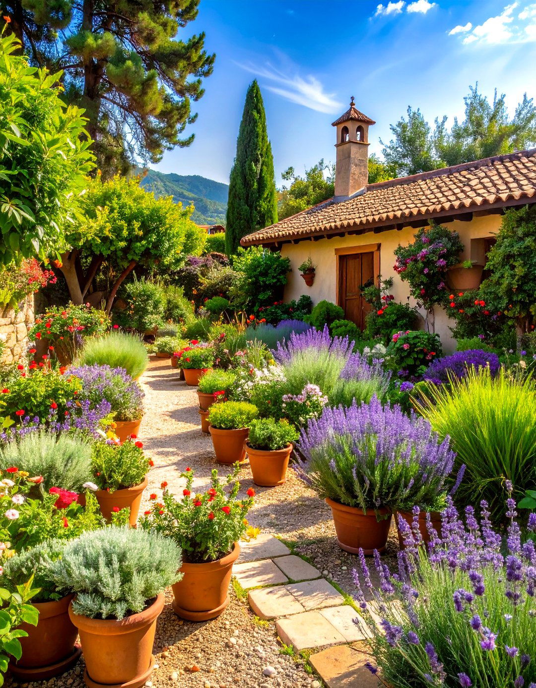 Mediterranean Herb Gardens - 24 Low Maintenance Backyard Landscaping Ideas