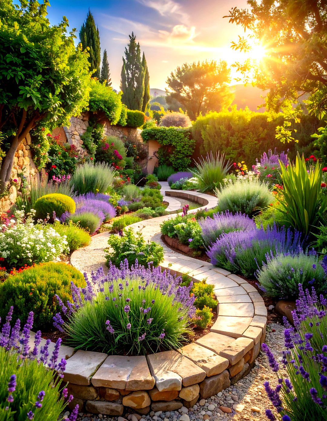 Mediterranean Herb Spirals - 24 Spiral Garden Design Ideas