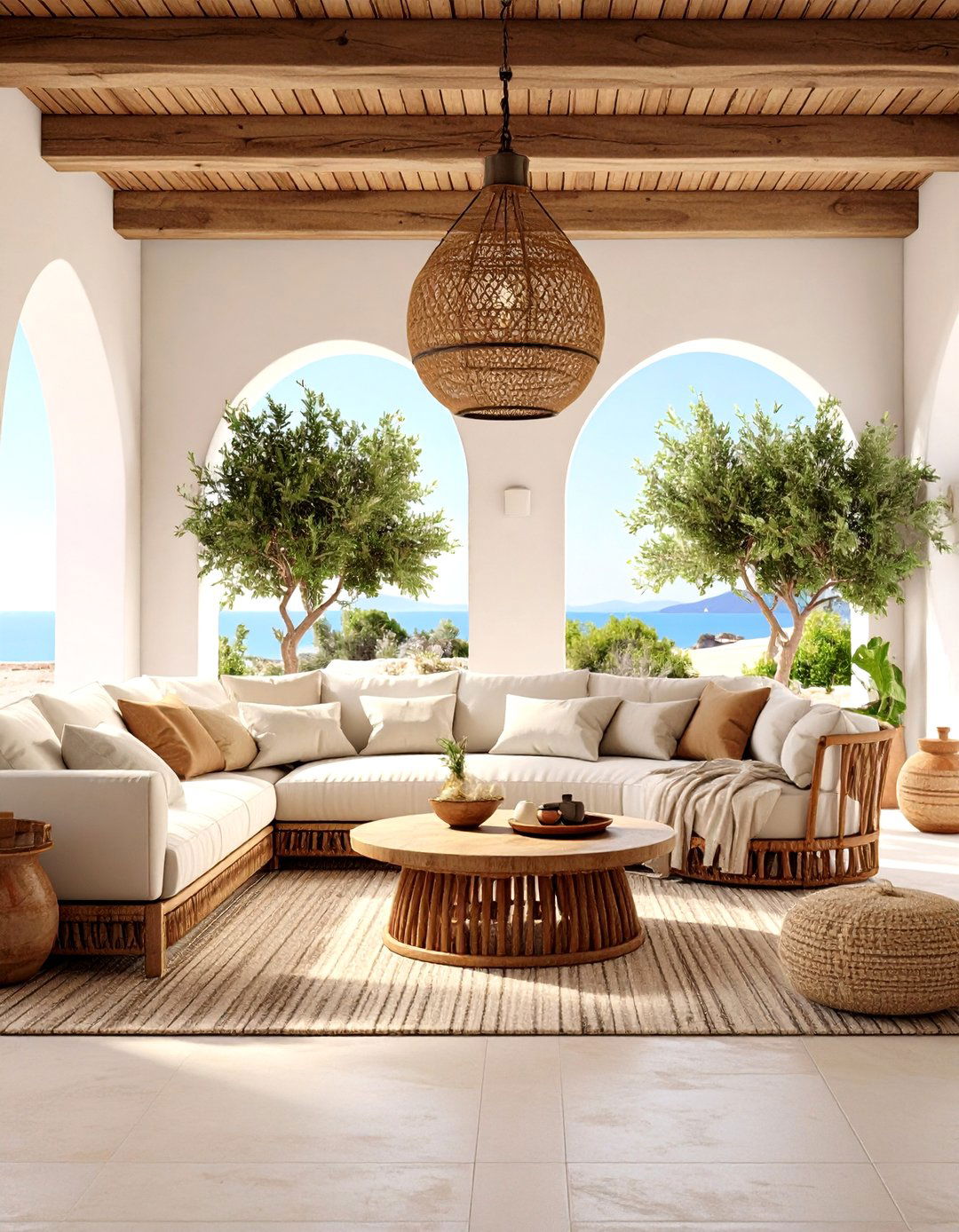 Mediterranean Living Room with Warm Earth Tones - 24 Cozy Living Room Ideas