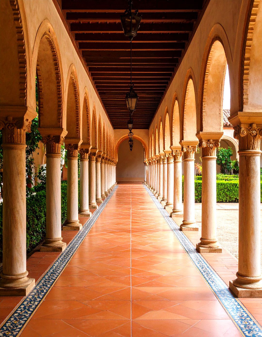Mediterranean Loggia Style Walkway - 24 Covered Walkway Ideas