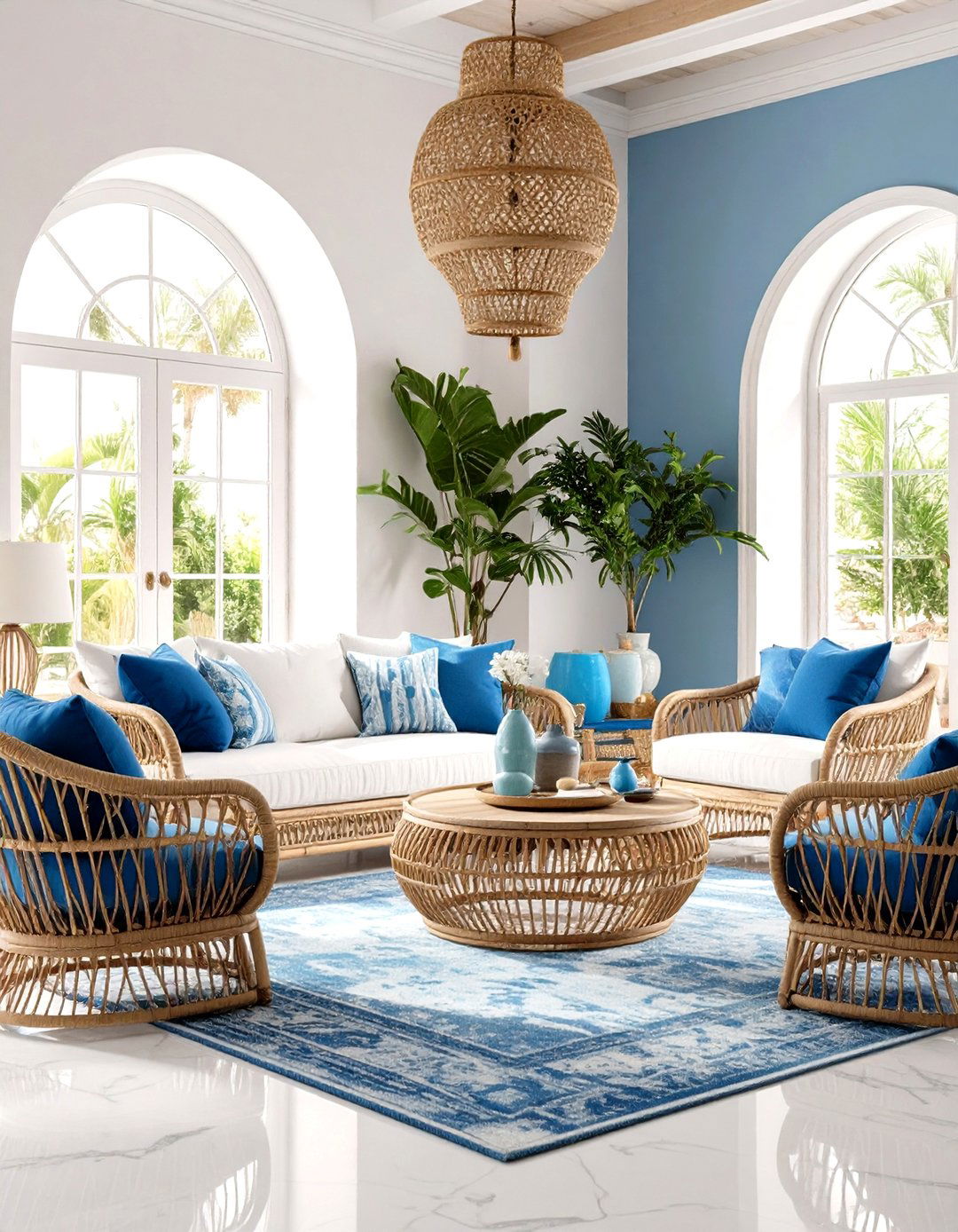 Mediterranean Marble Villa Inspiration - 24 Marble Floor Living Room Ideas