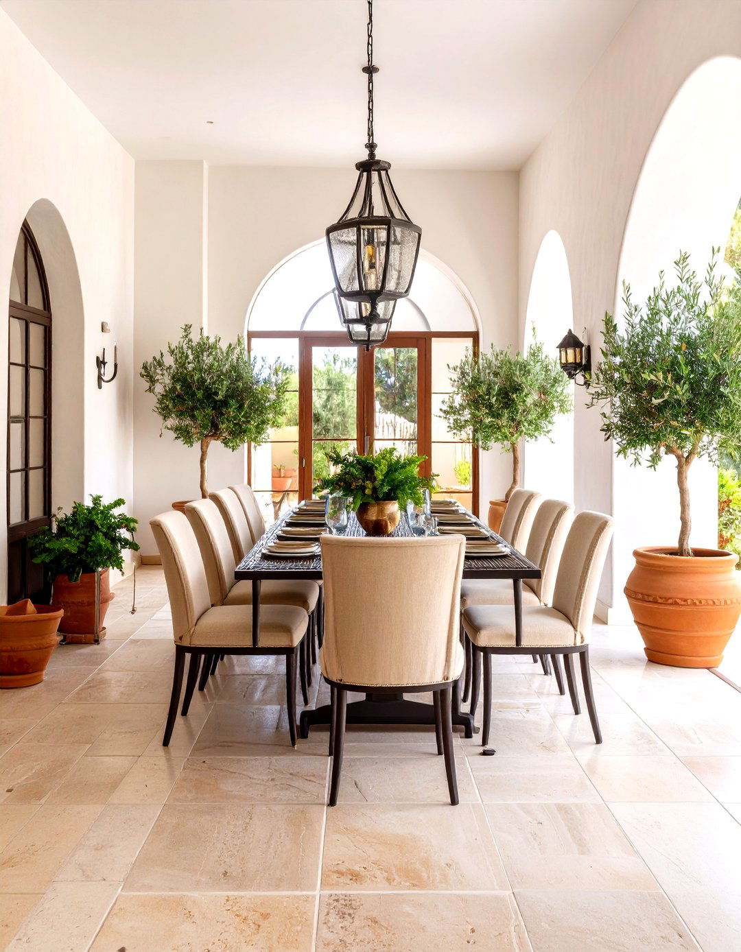 Mediterranean Neutral Dining Room - 24 Neutral Dining Room Ideas