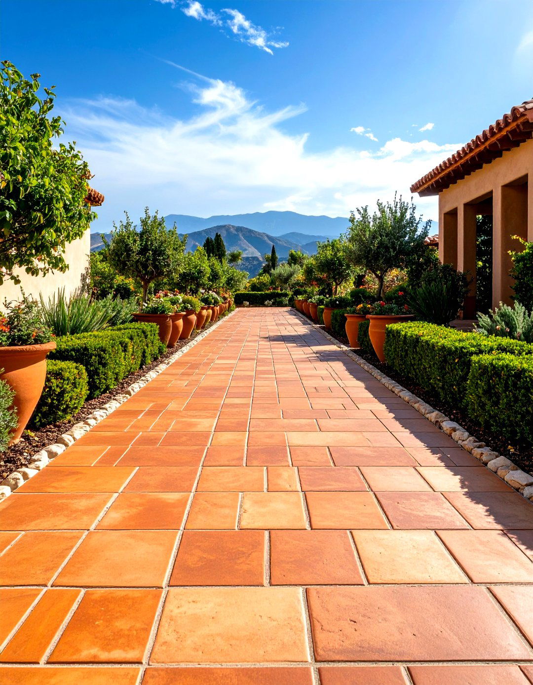 Mediterranean Olive Grove Setting - 24 front yard spanish style landscaping ideas