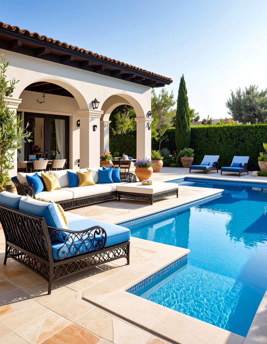 Mediterranean Pool Enclosure Retreat - 24 Lanai Porch & Patio Designs