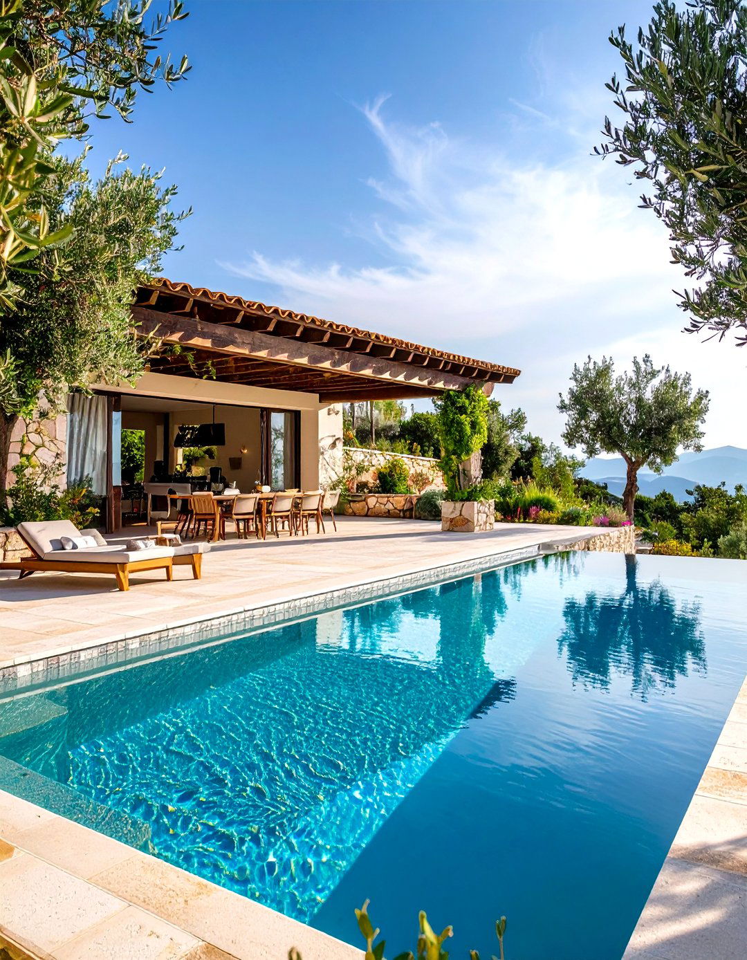 Mediterranean Pool Terrace - 24 Backyard Oasis Ideas