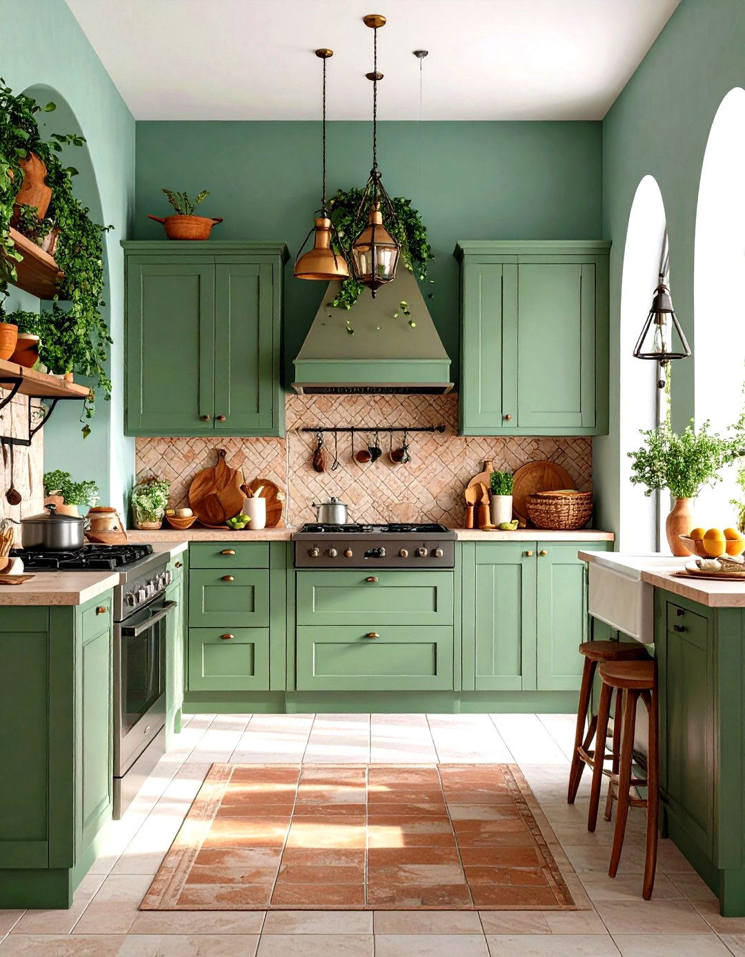 Mediterranean Seafoam Green Kitchen - 24 Seafoam Green Kitchen Ideas