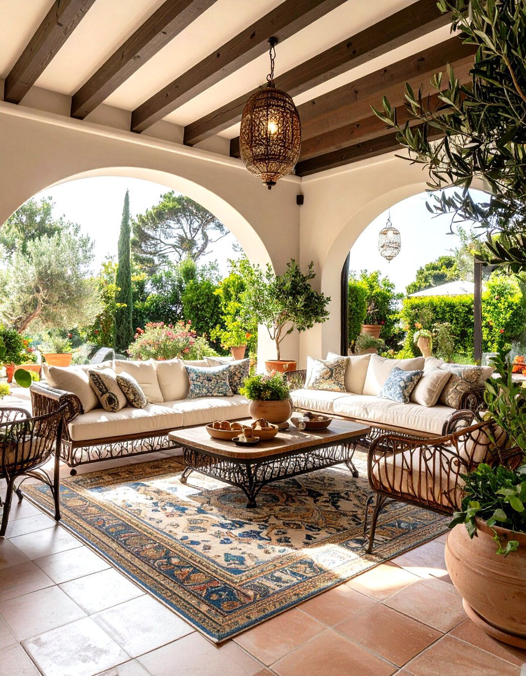 Mediterranean Sunroom with Terracotta and Wrought Iron - 24 Sunroom Ideas