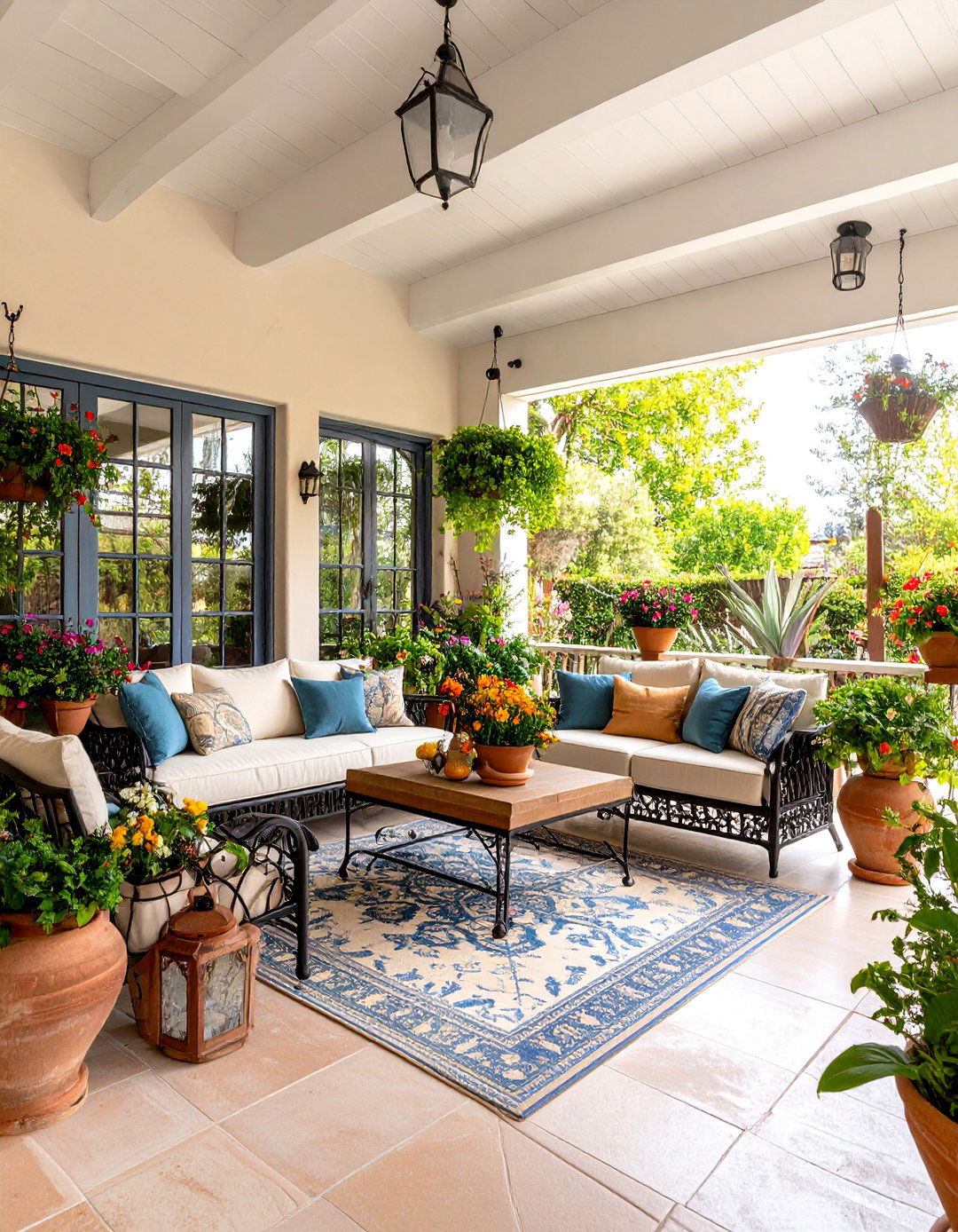 Mediterranean Terrace Escape - 24 Screened-in Porch Ideas
