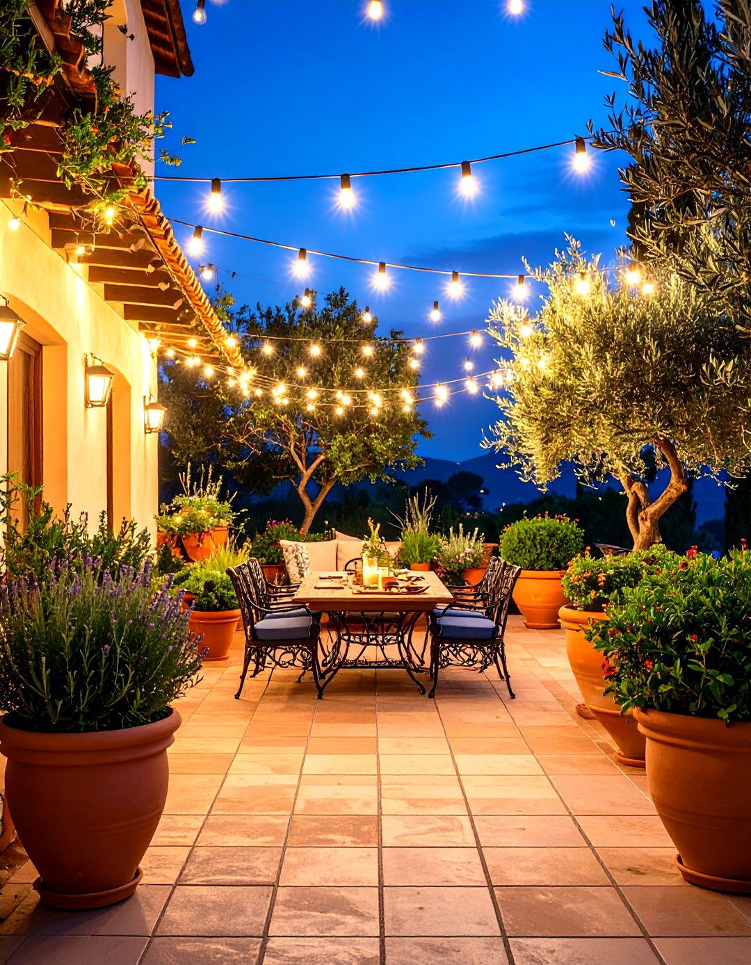 Mediterranean Terrace Garden Style - 24 Housewarming Decoration Ideas