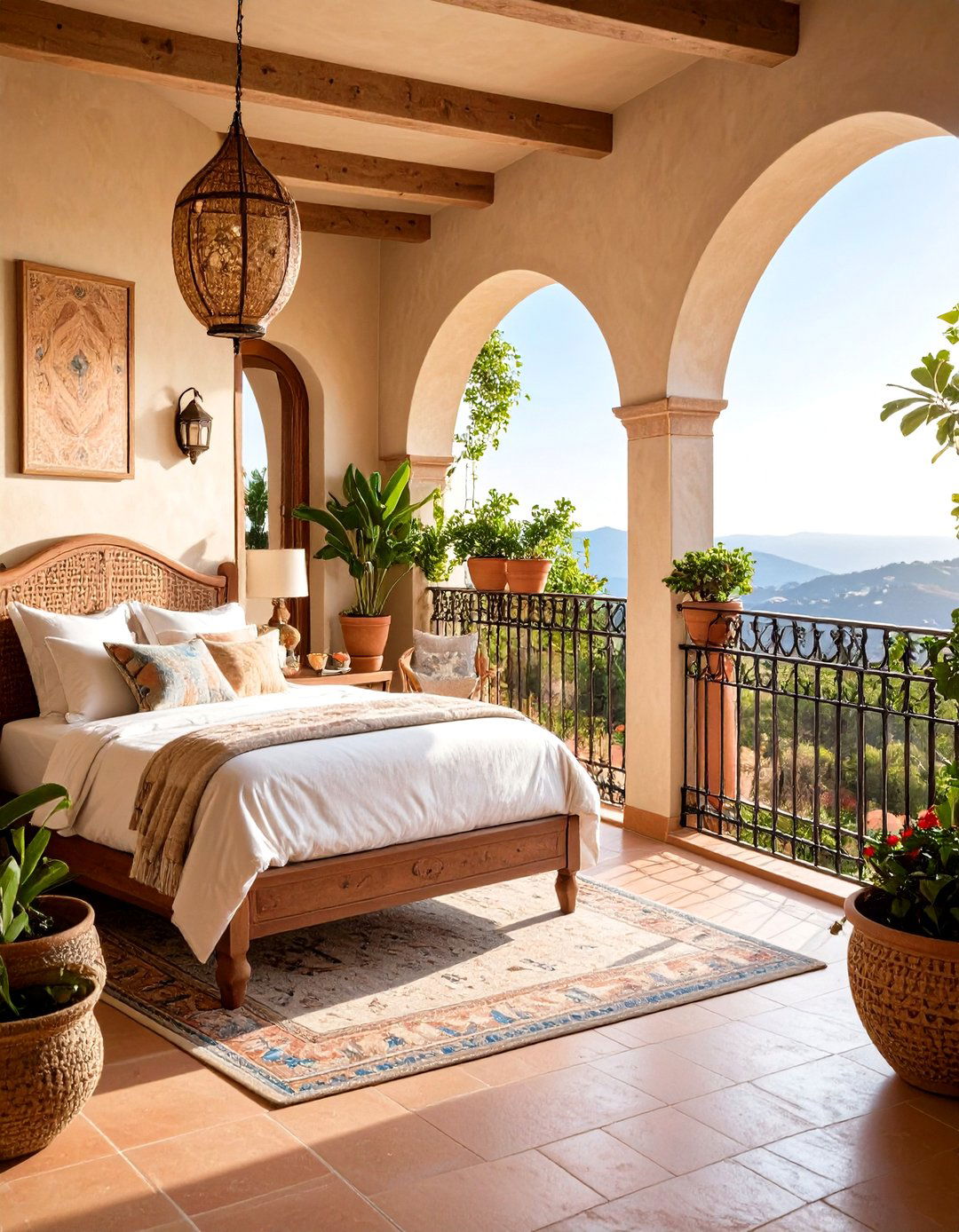 Mediterranean Terracotta Style Balcony - 24 Dormer Balcony Ideas