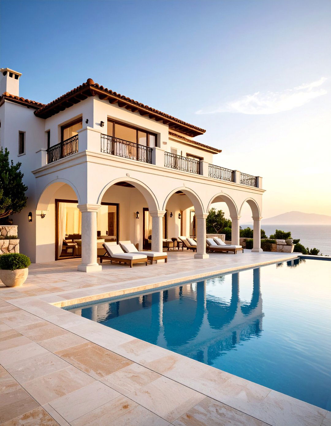 Mediterranean Travertine Luxury - 24 Stone Exterior Home Ideas