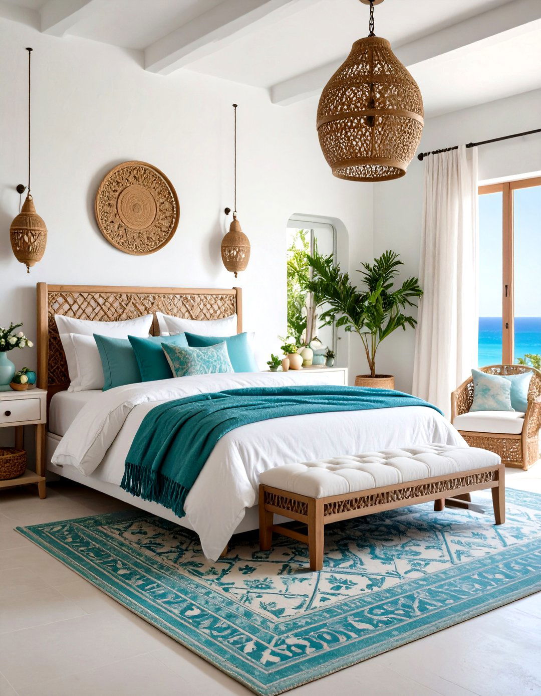 Mediterranean Turquoise Bedroom - 24 Turquoise Bedroom Ideas