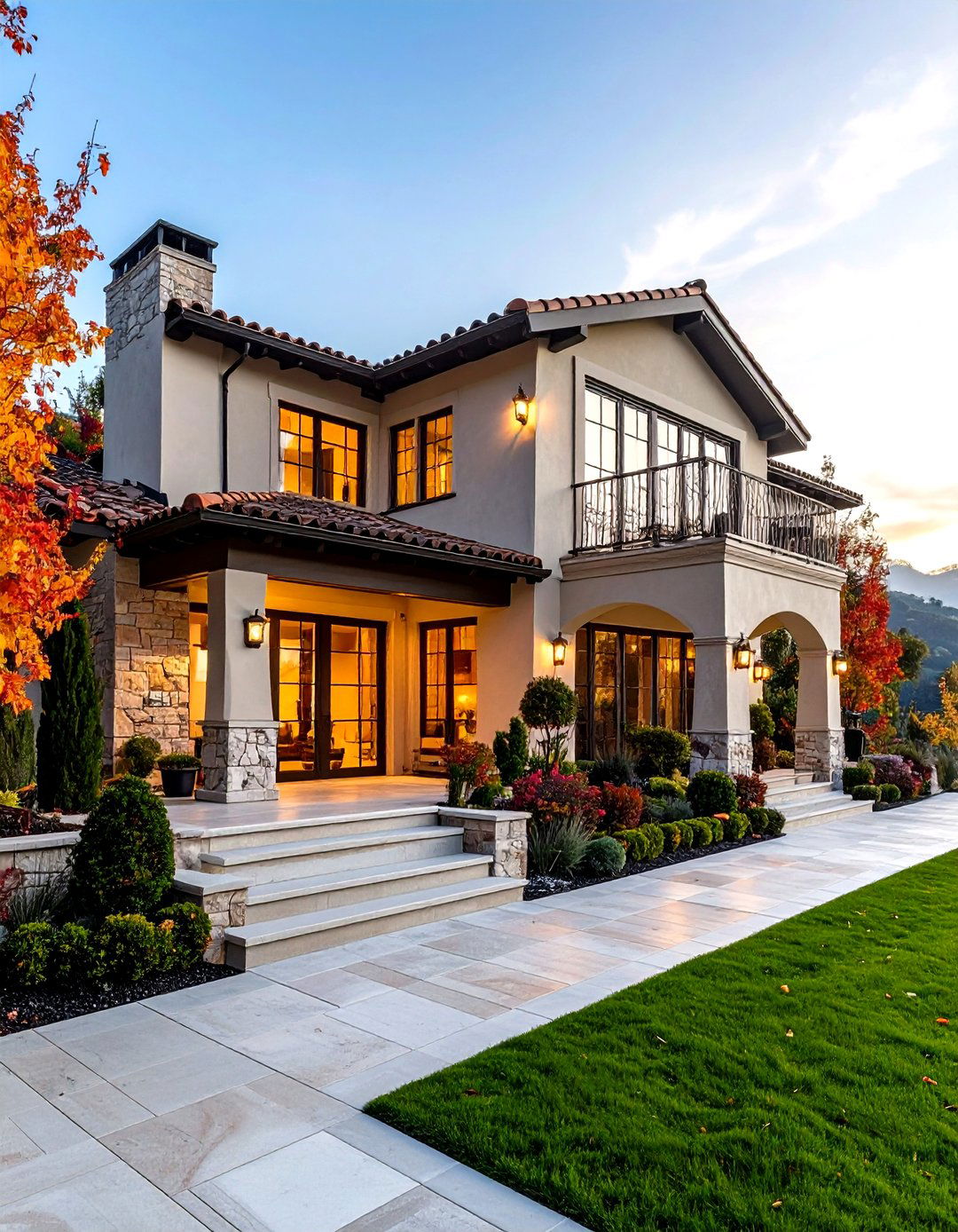 Mediterranean Villa Greige Adaptation - 24 Greige Paint Colors for Exteriors