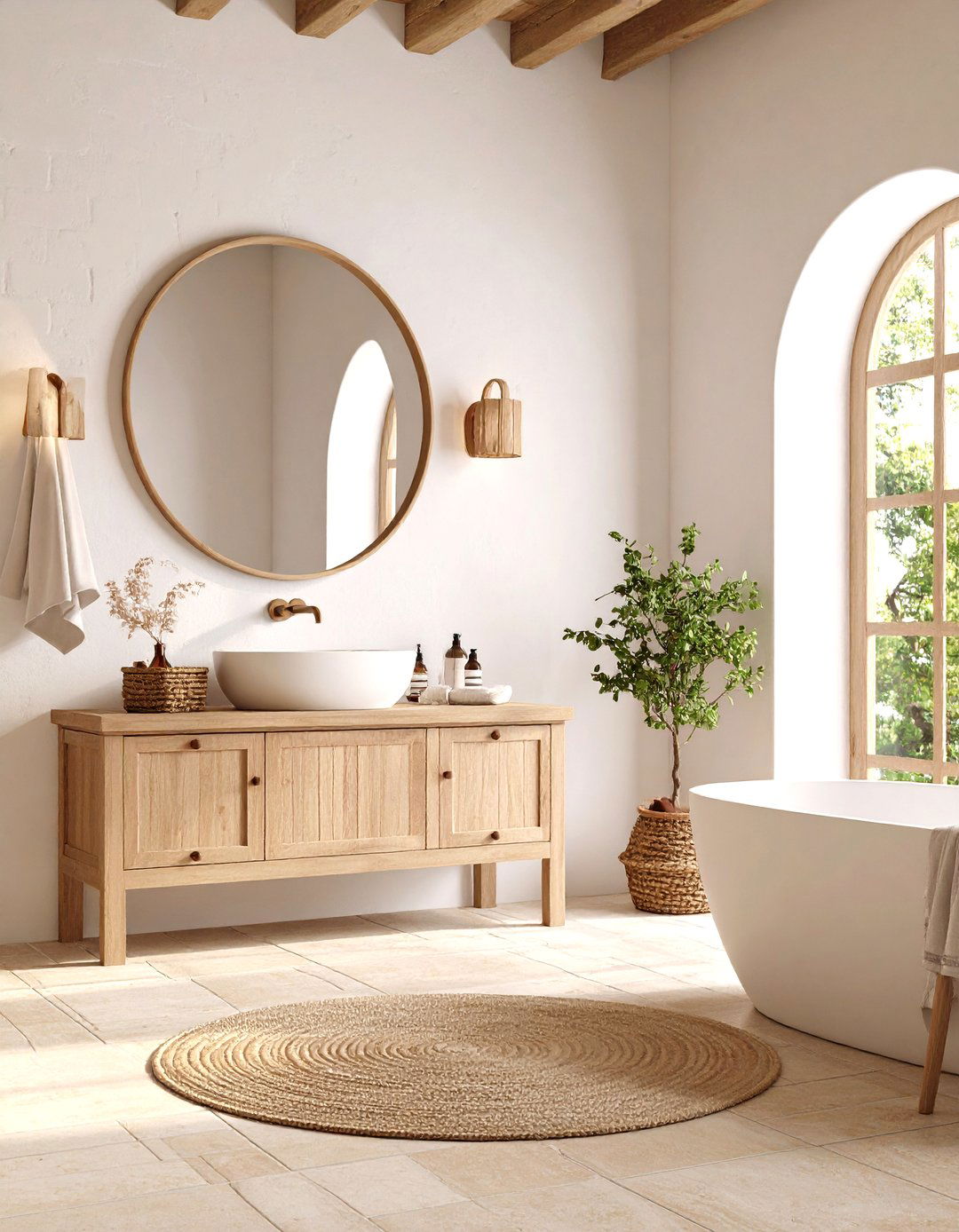 Mediterranean Villa Luxury - 24 Beige and White Bathroom Ideas