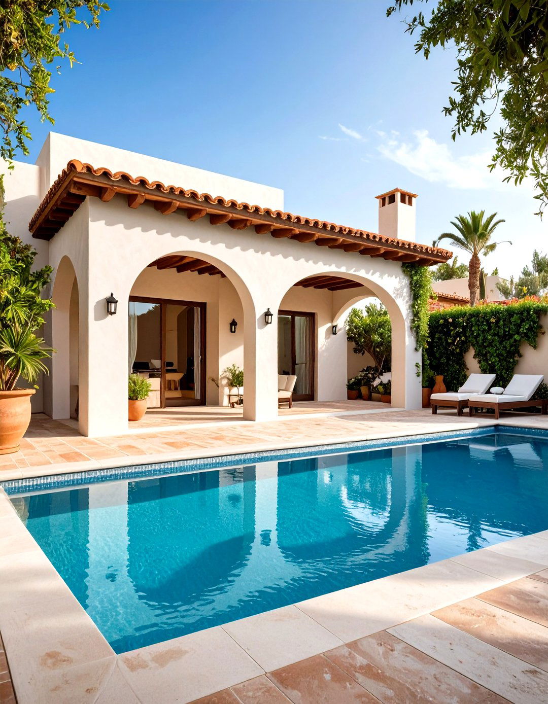 Mediterranean Villa Pool Shed - 24 Pool Shed Ideas