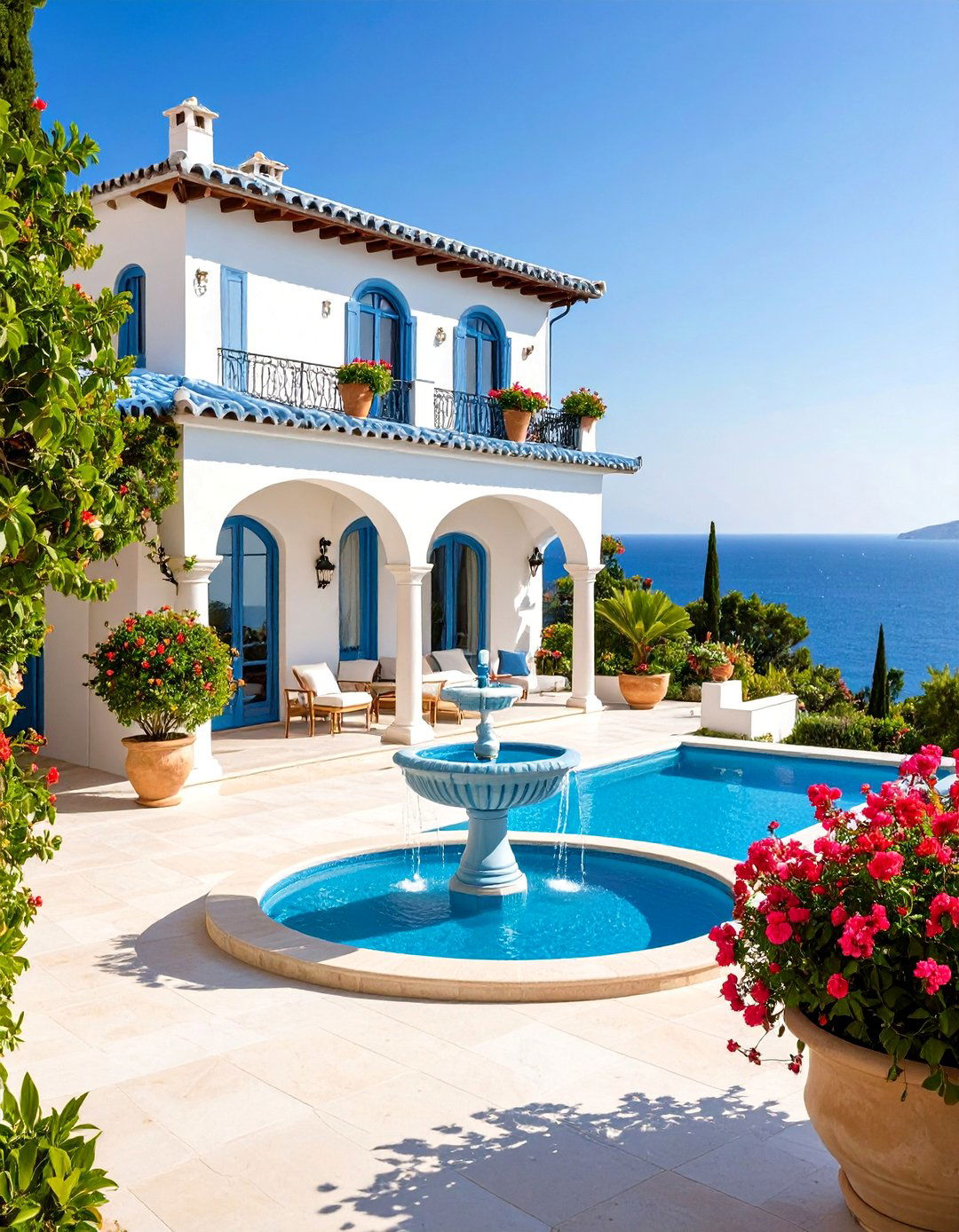 Mediterranean Villa Style - 24 houses with blue metal roofs